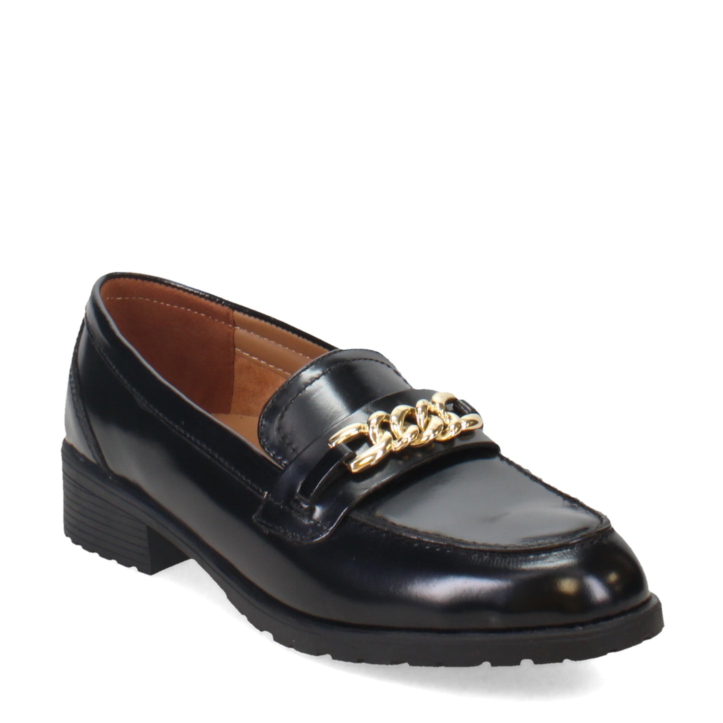 Peltz Shoes  Women's Strive Paris Loafer Black Patent PARIS-BLACKP