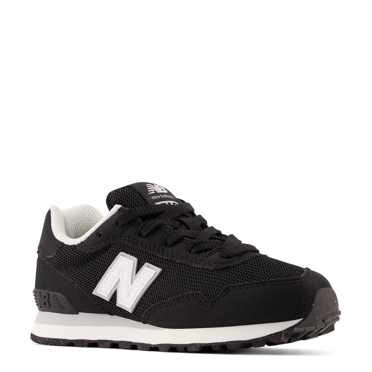 Peltz Shoes  Boy's New Balance 515 Sneaker - Little Kid BLACK  WHITE PC515BLK