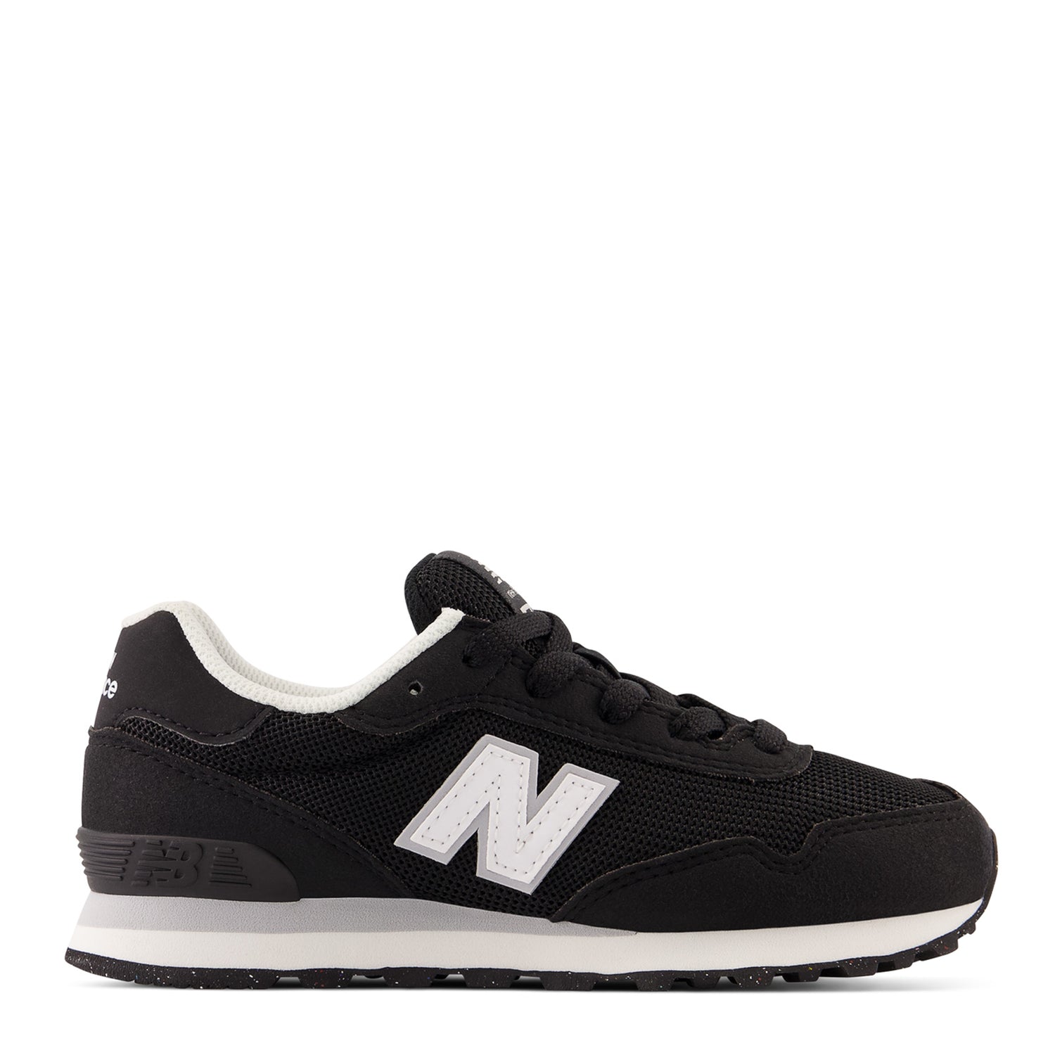 Peltz Shoes  Boy's New Balance 515 Sneaker - Little Kid BLACK  WHITE PC515BLK