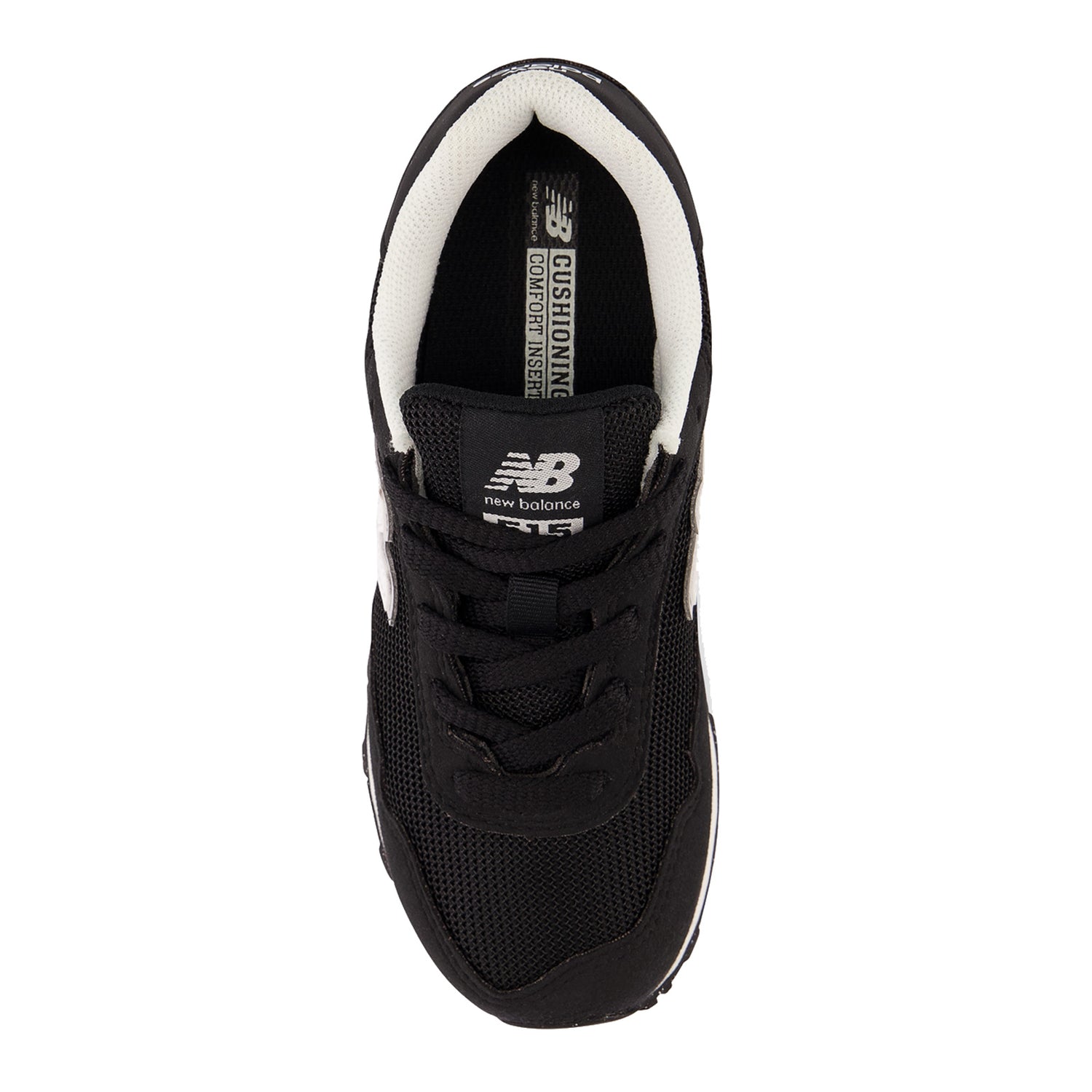 Peltz Shoes  Boy's New Balance 515 Sneaker - Little Kid BLACK  WHITE PC515BLK