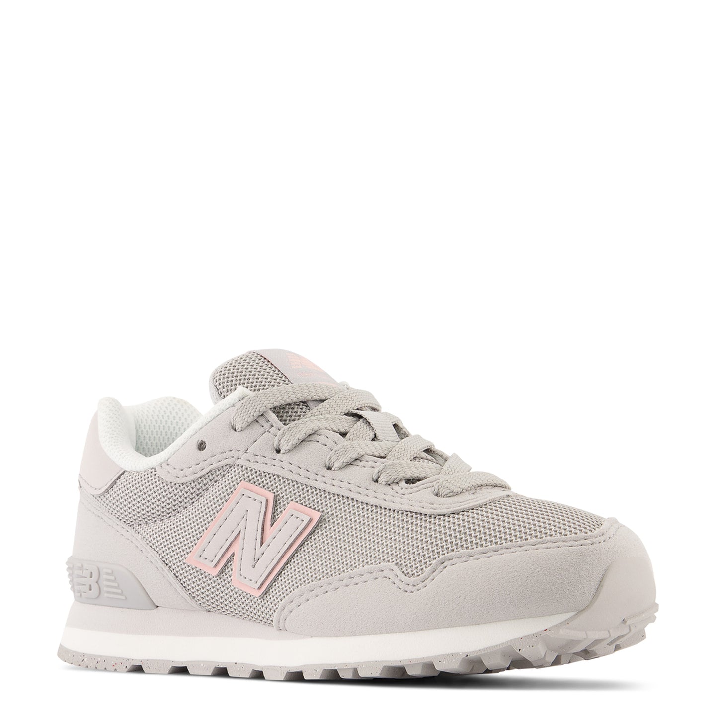 Peltz Shoes  Girl's New Balance 515 Sneaker - Little Kid Rain Cloud / Pink PC515PNK
