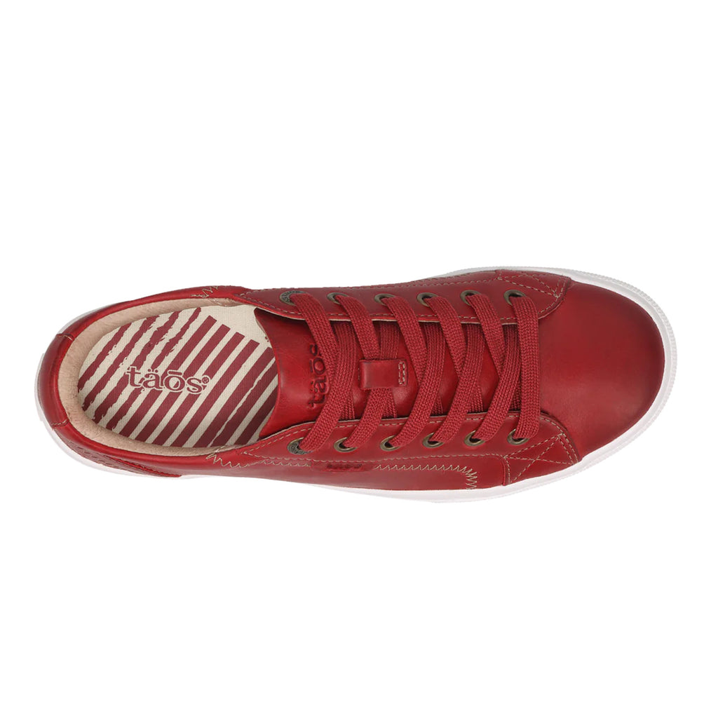 Women's Taos Plim Soul Lux Sneaker RED LEATHER PLX-13994A-REDL