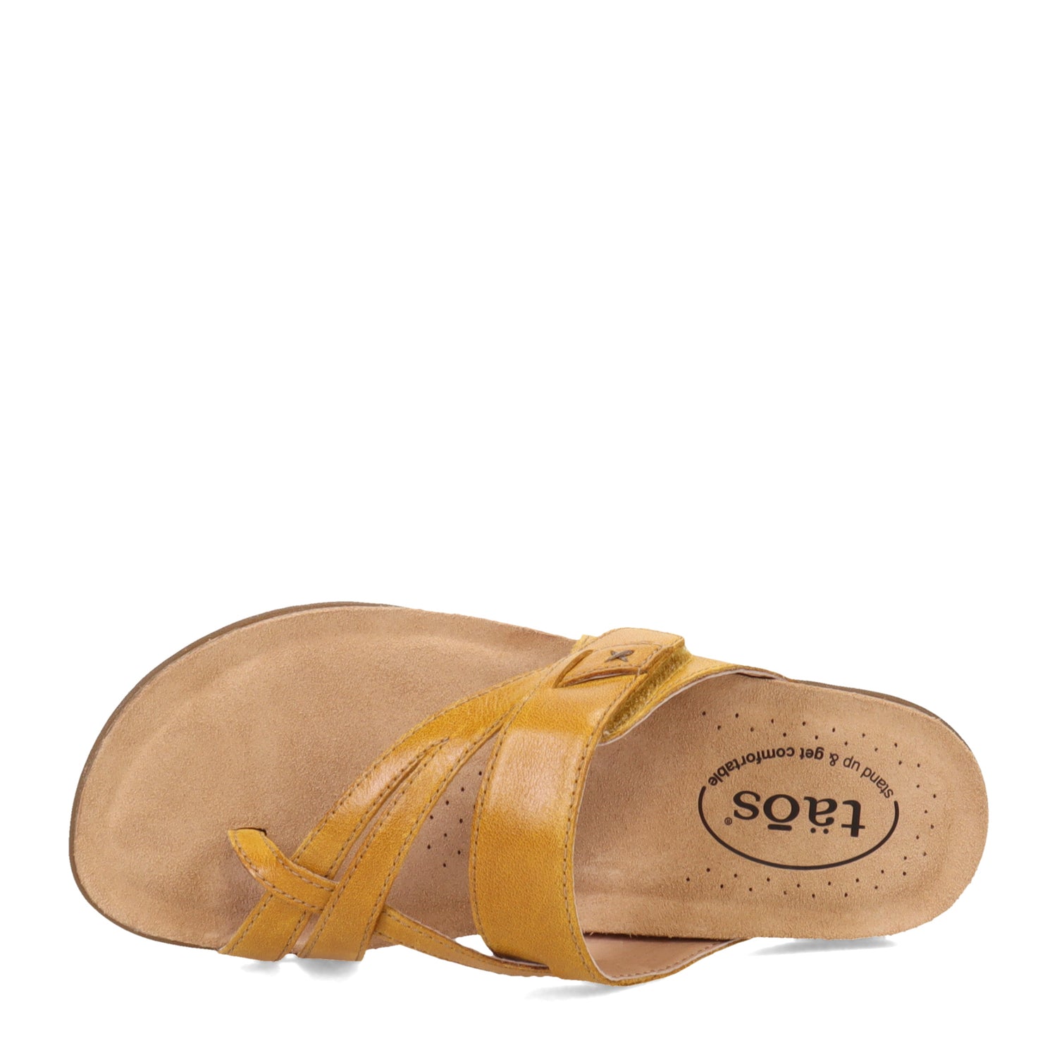 Peltz Shoes  Women's Taos Perfect Sandal Dark Yellow PRF-14050-YLW
