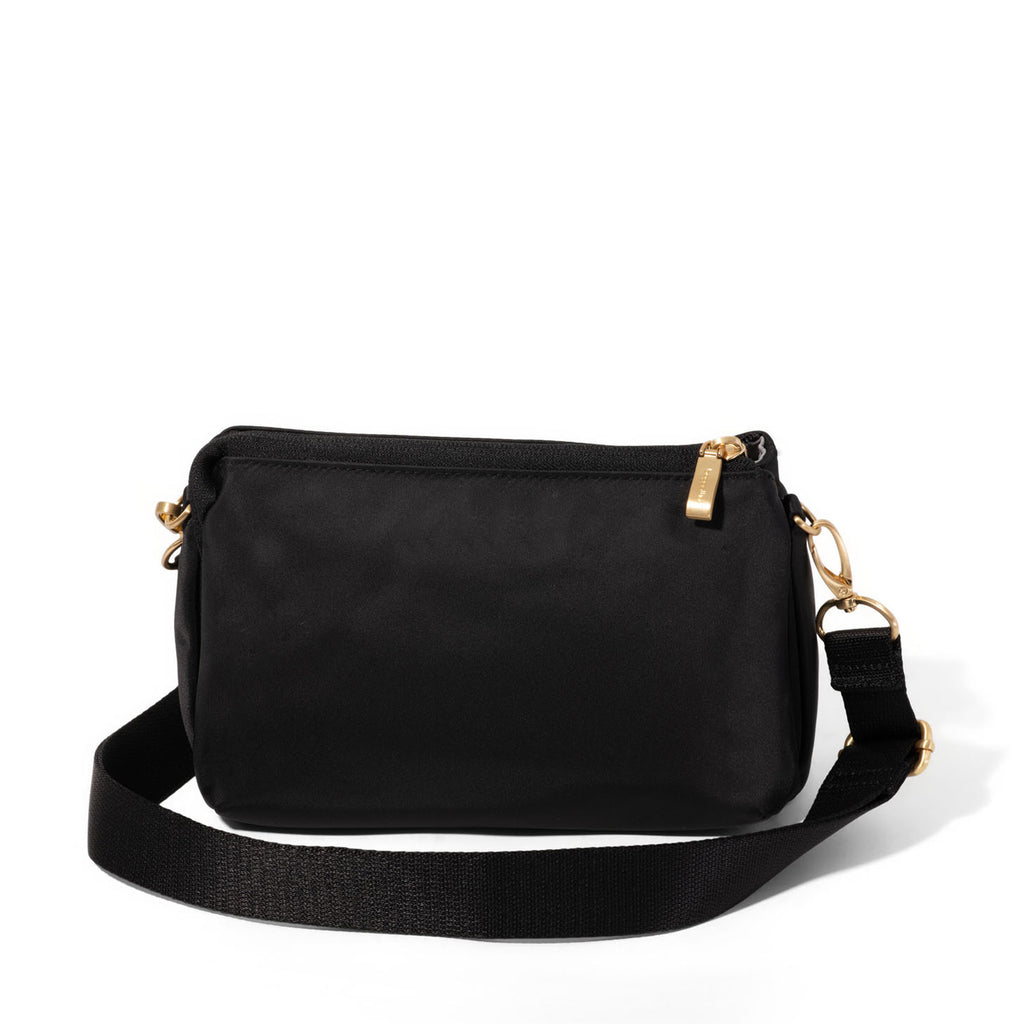 Baggallini Perry Woven Crossbody Bag BLACK PRW157-BLACK