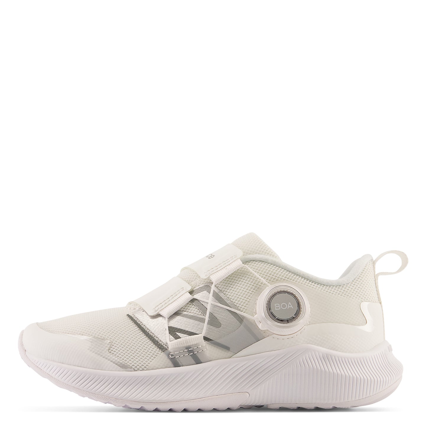 Peltz Shoes  Girl's New Balance Fuel Core Reveal v4 Sneaker - Little Kid WHITE PTRVLWH4