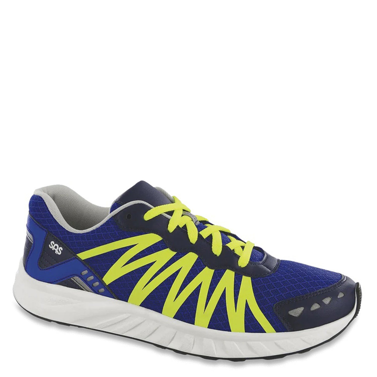 Peltz Shoes  Men's SAS Pursuit Sneaker BLUE YELLOW PURSUIT BLUYEL