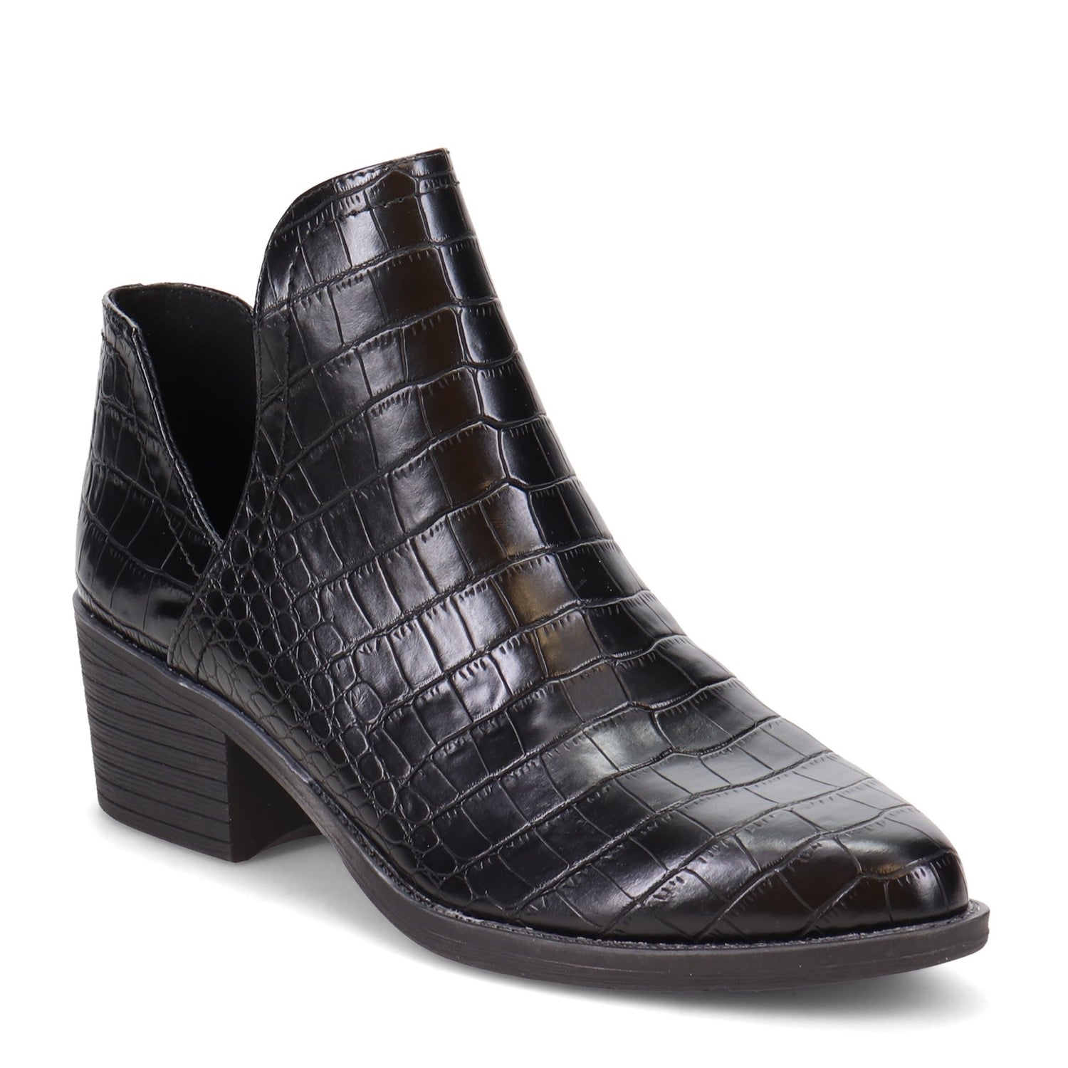 Peltz Shoes  Women's Volatile Chronicle Boot BLACK CROCO PV302-BLKCROC