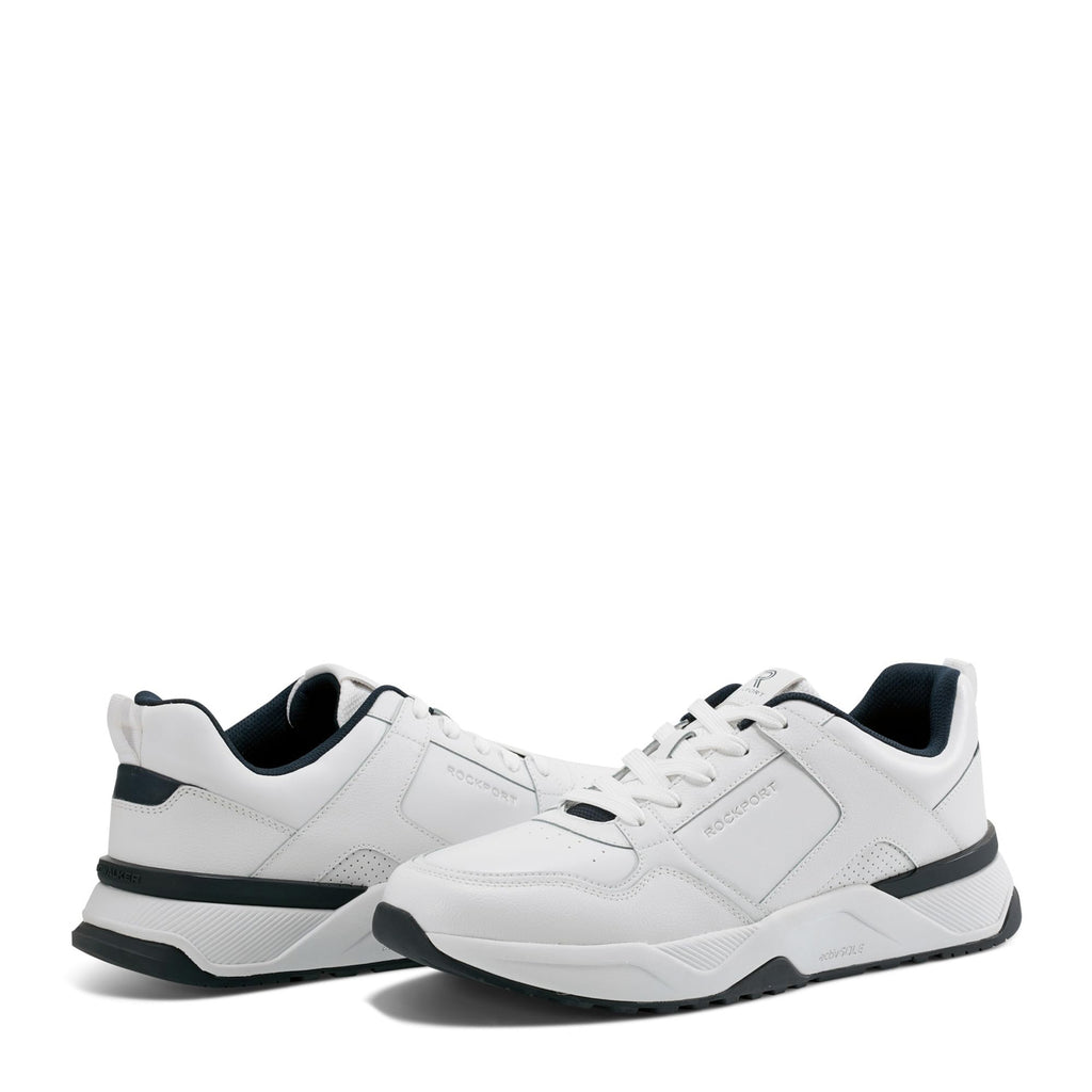 Men's Rockport ProWalker Norris Sneaker WHITE NAVY PWNORRIS-WHI06