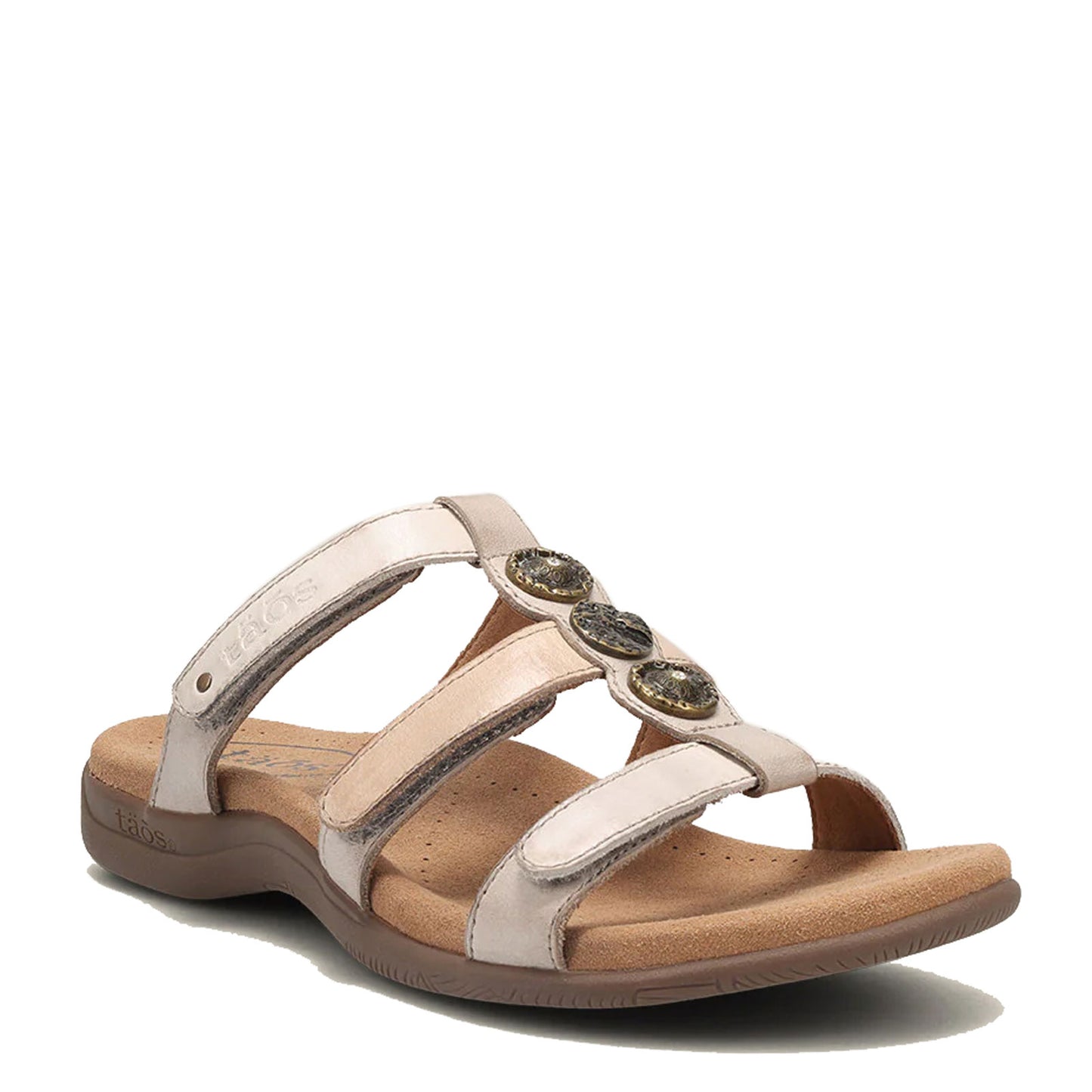 Peltz Shoes  Women's Taos Prize 4 Sandal Stone Multi PZ4-14021-STNM