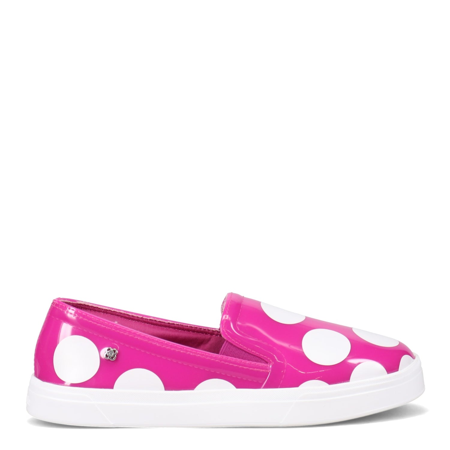 Peltz Shoes  Women's Petite Jolie Concord Slip-On PINK WHITE PJ5509-PINK