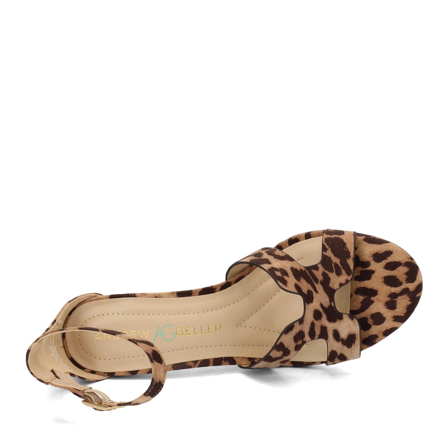 Peltz Shoes  Women's Andrew Geller Quizzical Sandal LEOPARD QUIZZICAL-NAT