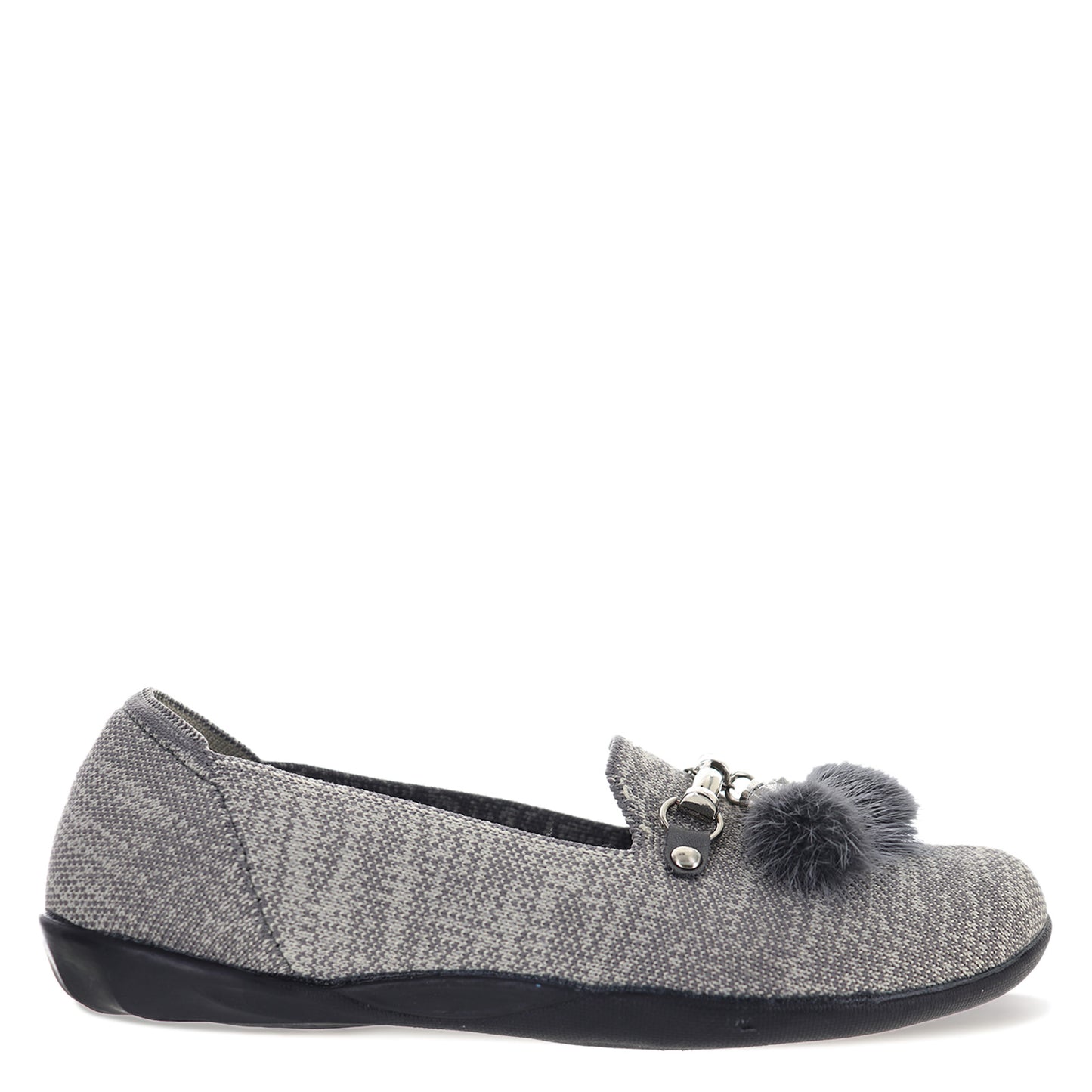 Peltz Shoes  Women's Bernie Mev Regina Flat HEATHER GREY REGINA HEAGRY