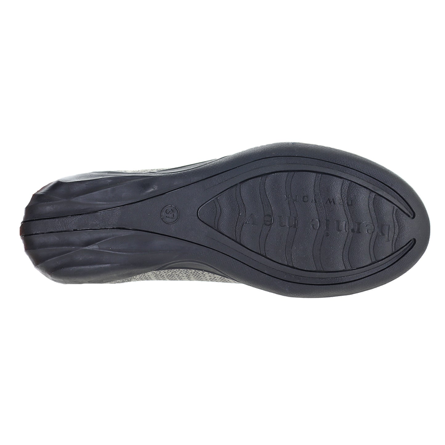 Peltz Shoes  Women's Bernie Mev Regina Flat HEATHER GREY REGINA HEAGRY