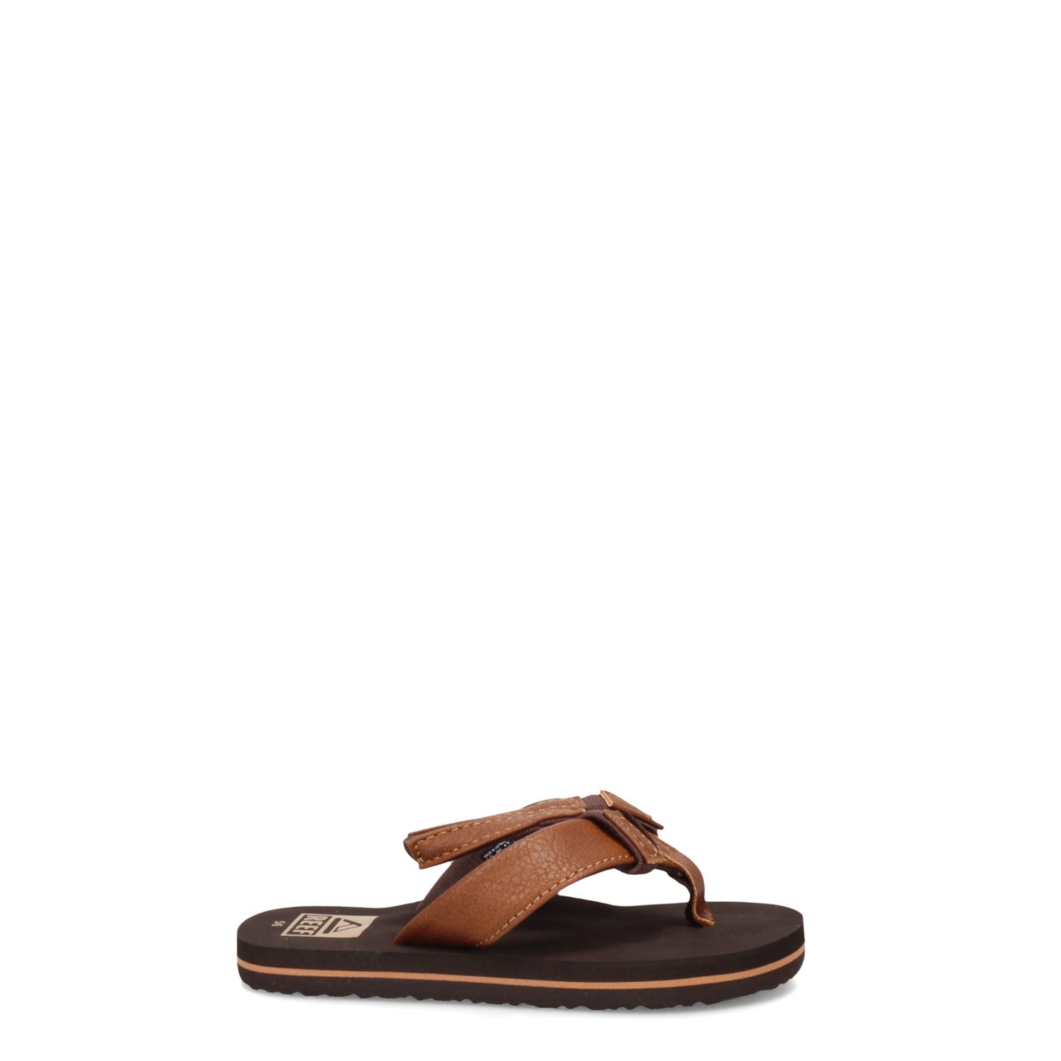 Peltz Shoes  Boy's Reef Little Twinpin Sandal - Toddler & Little Kid Brown RF005176-BRO