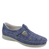 Peltz Shoes  Women's SAS Roamer Slip-On BLUE PLAID ROAMER-BLUEJ