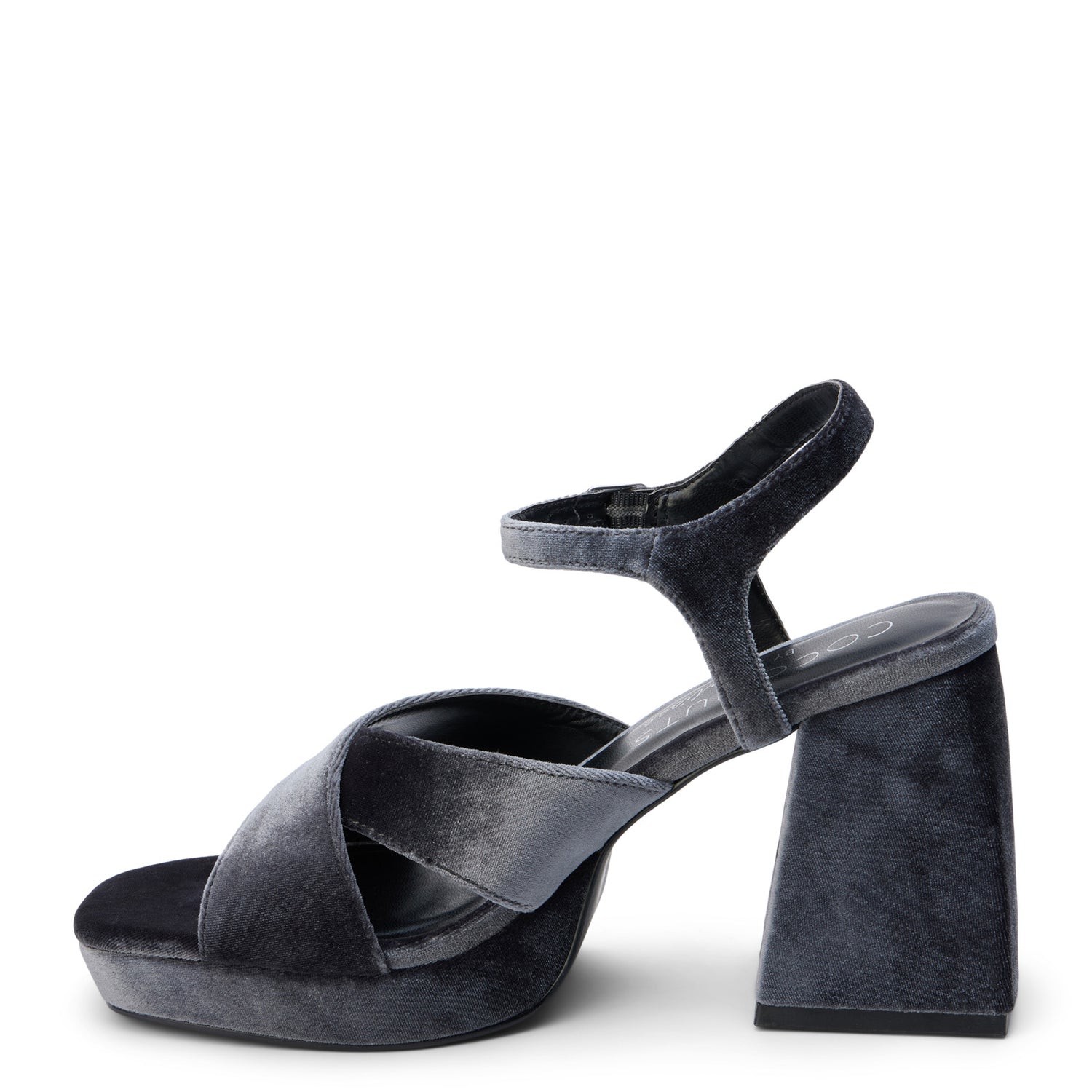 Peltz Shoes  Women's Coconuts by Matisse Robin Sandal GREY VELVET ROBIN GREY VELVET