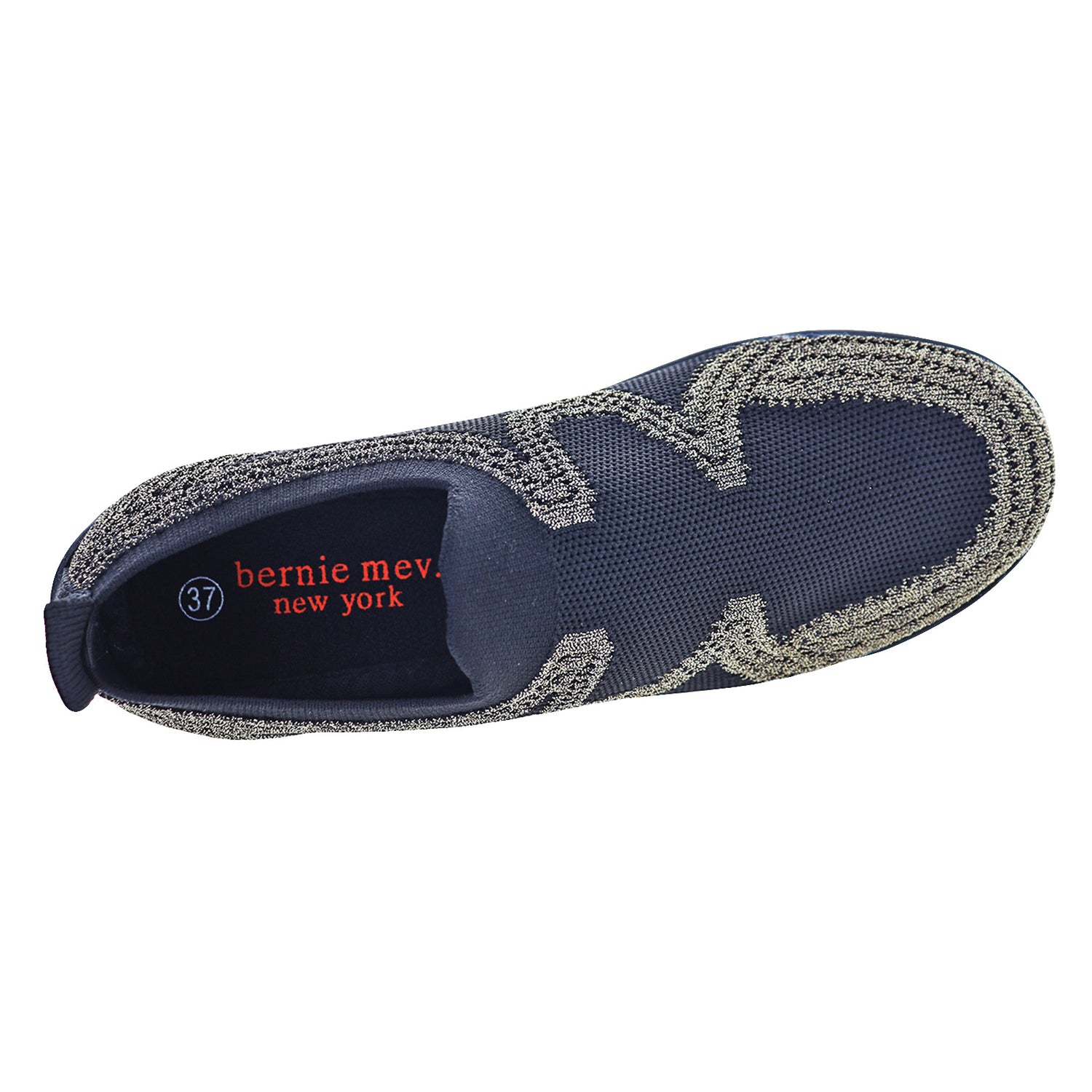 Peltz Shoes  Women's Bernie Mev Romi Slip-On BLACK BRONZE ROMI BK BZE