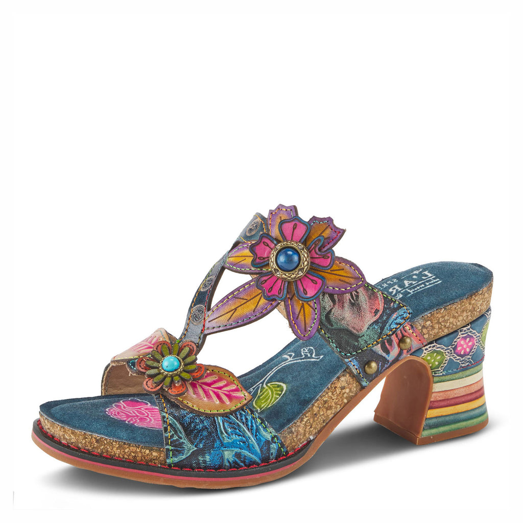 Women's L'Artiste By Spring Step Rossie Sandal NAVY MULTI ROSSIE-NM