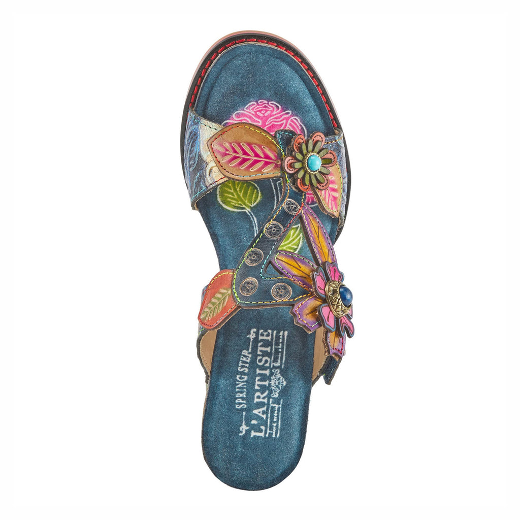 Women's L'Artiste By Spring Step Rossie Sandal NAVY MULTI ROSSIE-NM