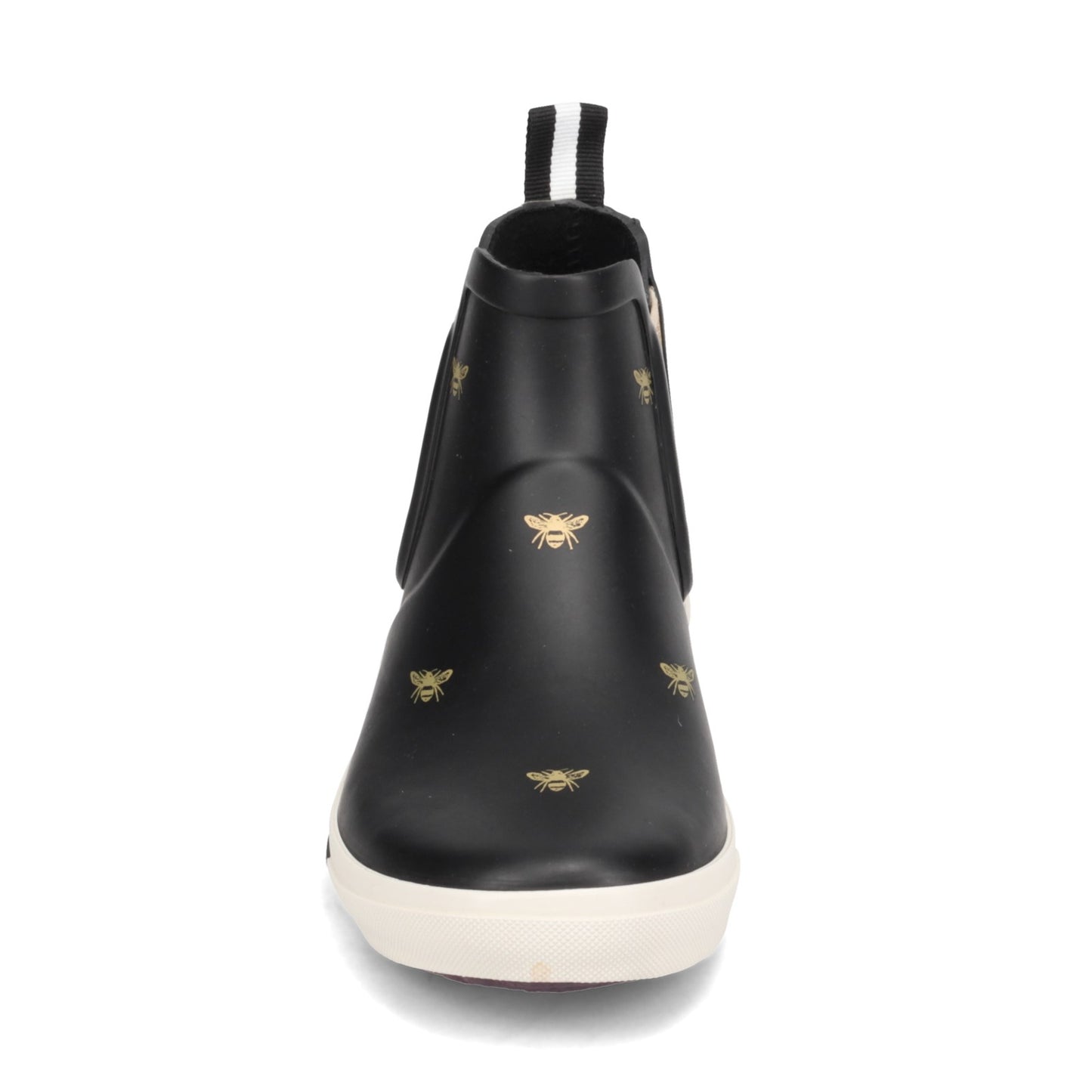 Peltz Shoes  Women's Joules Rainwell Rain Boot BLACK RAINWELL-GOLDBE