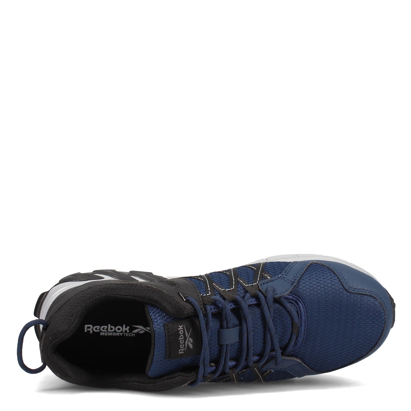 Peltz Shoes  Men's Reebok Work Trail Grip Low Work Shoe Navy/Black/Grey RB3403