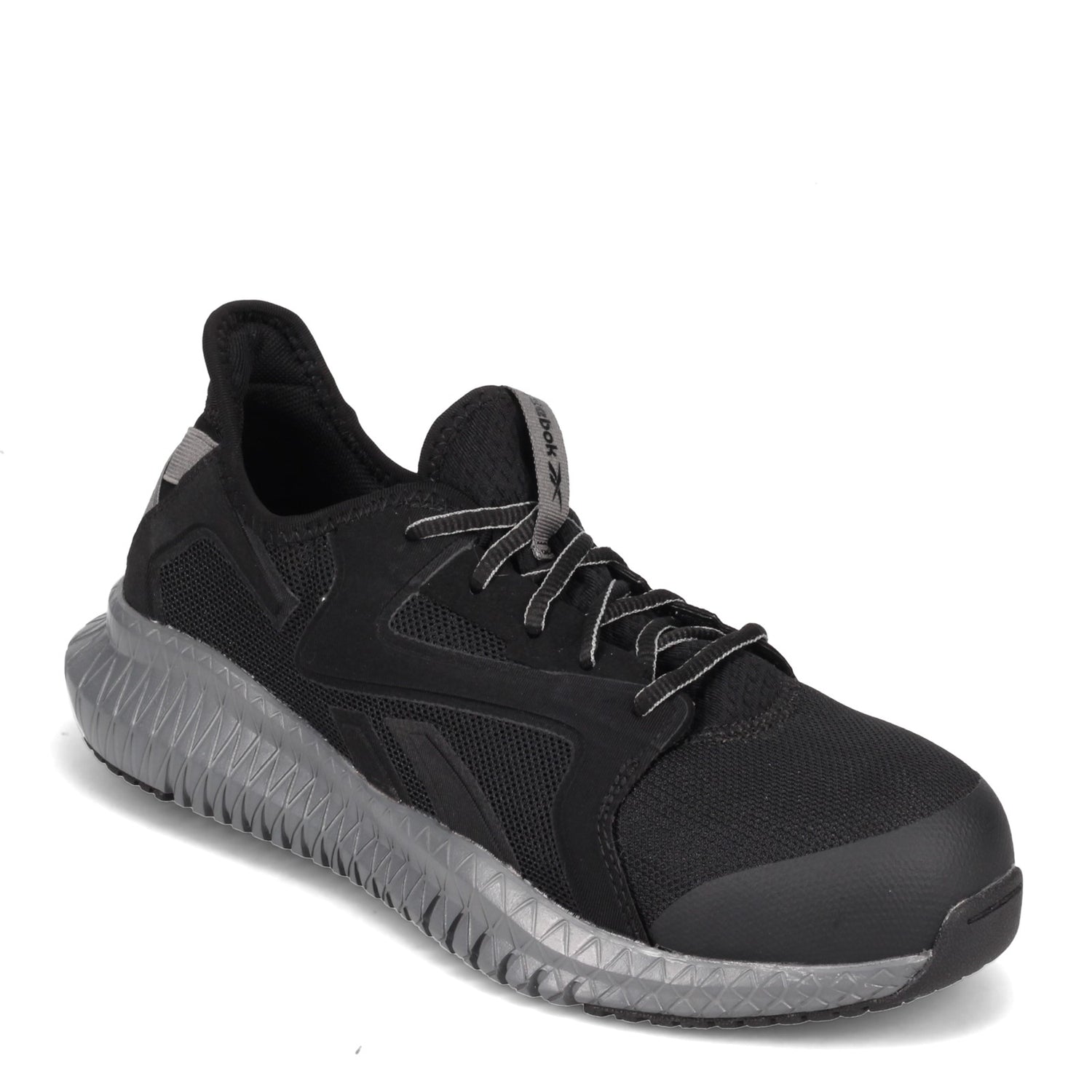 Peltz Shoes  Men's Reebok Work Flexagon 3.0 Work Shoe BLACK GRAY RB4064