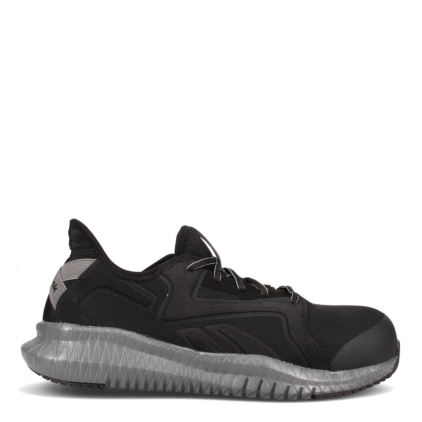 Peltz Shoes  Men's Reebok Work Flexagon 3.0 Work Shoe BLACK GRAY RB4064