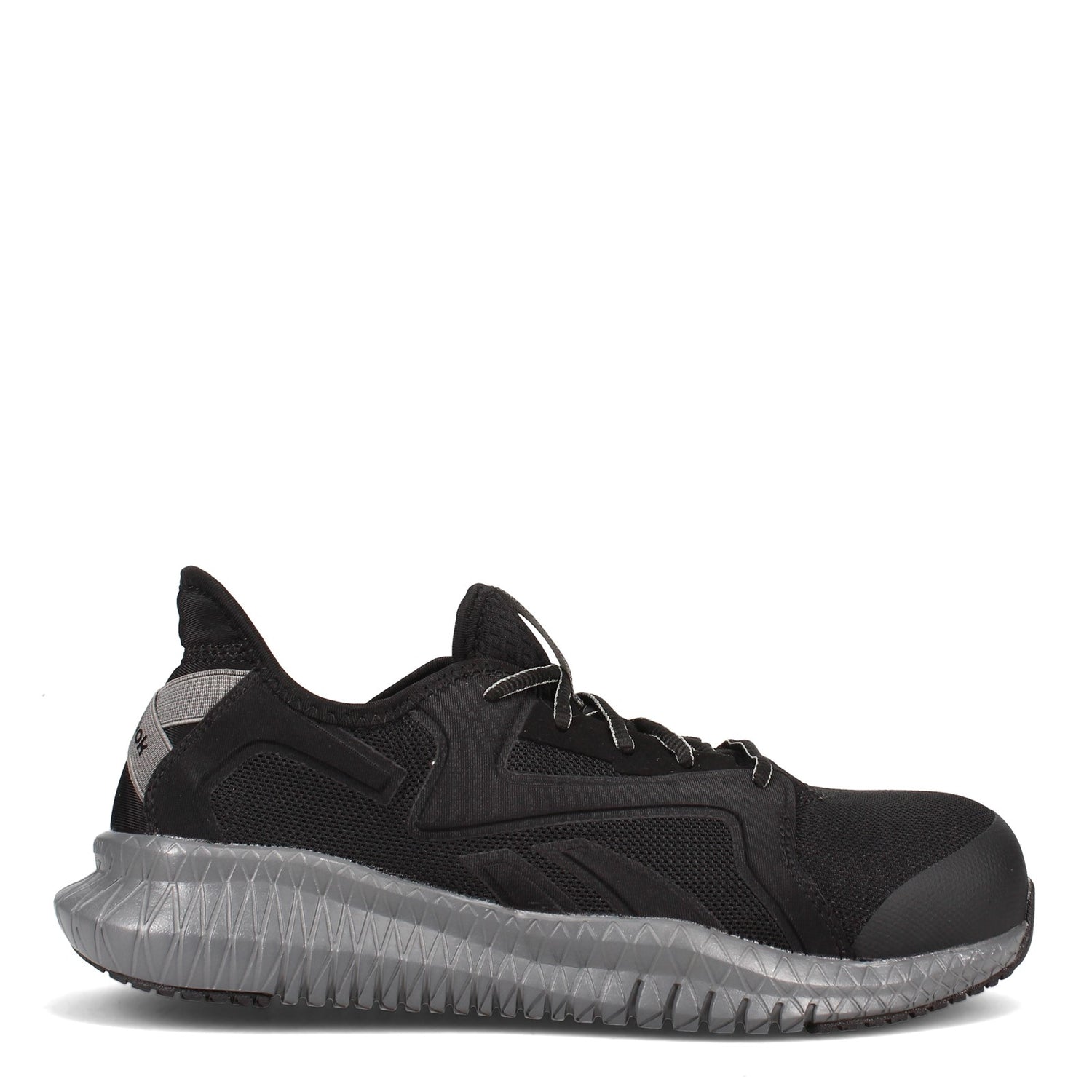 Peltz Shoes  Men's Reebok Work Flexagon 3.0 Work Shoe BLACK GRAY RB4064