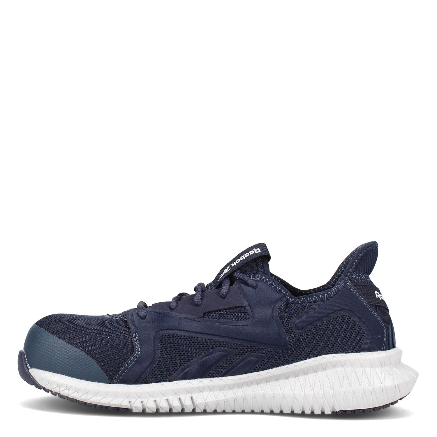 Peltz Shoes  Men's Reebok Work Flexagon 3.0 Work Shoe NAVY GRAY RB4066