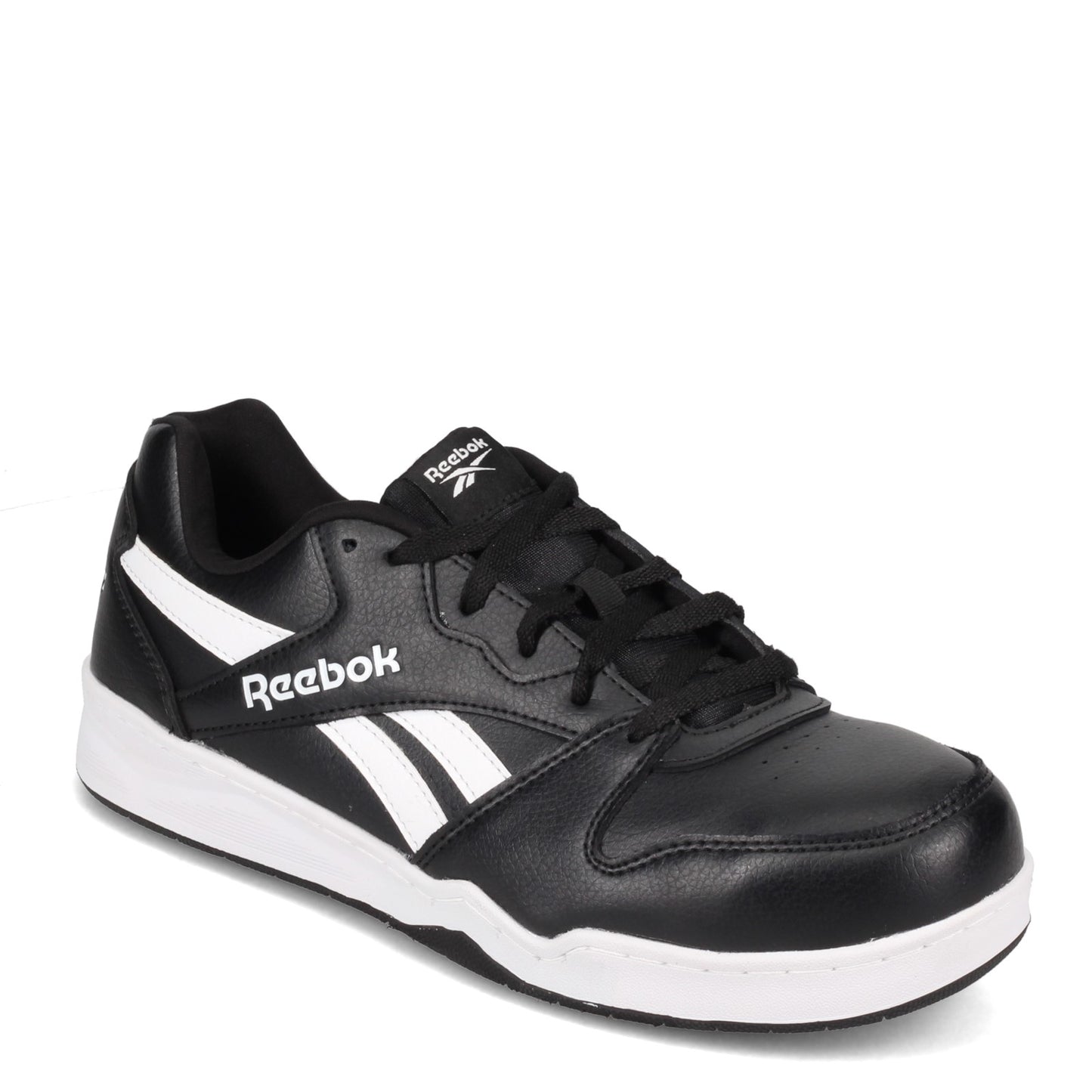 Peltz Shoes  Men's Reebok Work BB4500 Low Top Work Sneaker BLACK / WHITE RB4162