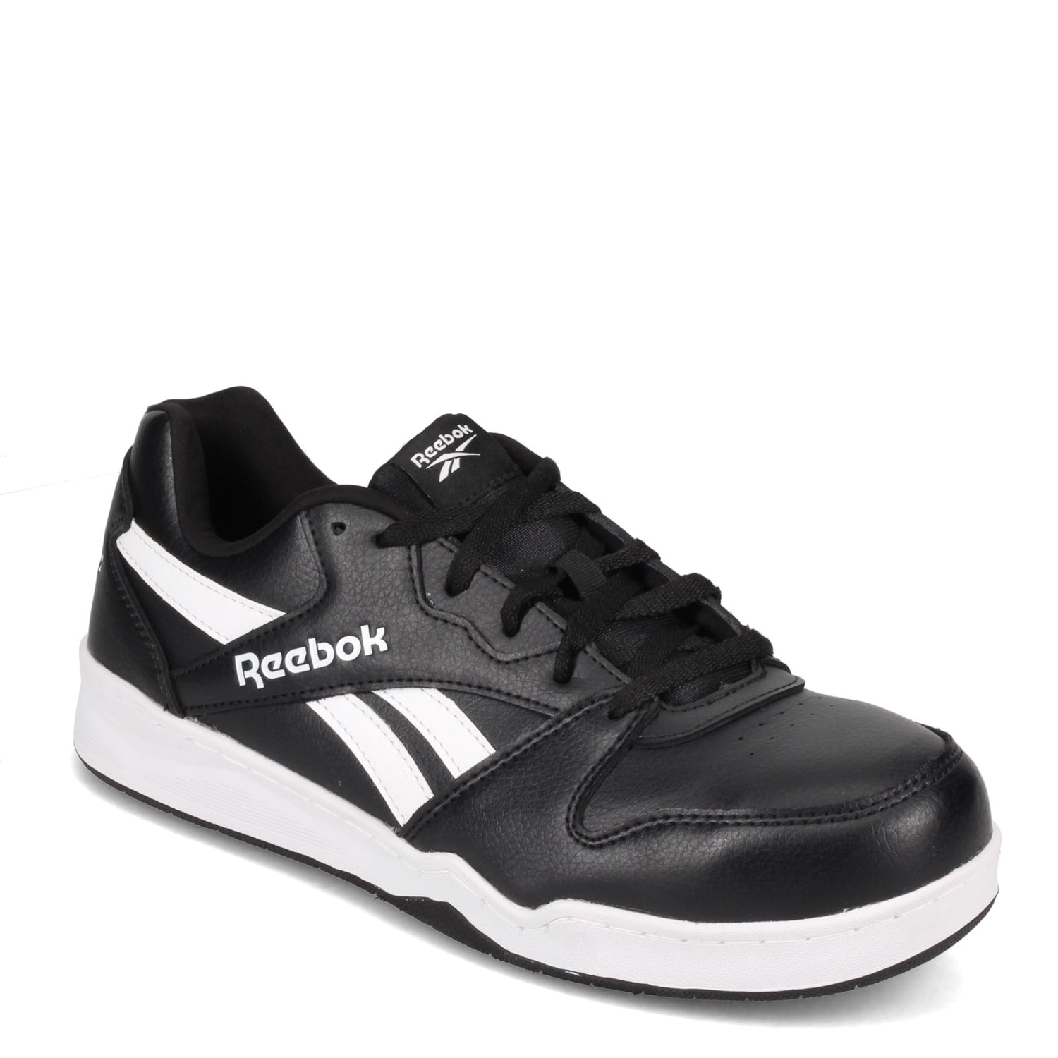 Peltz Shoes  Men's Reebok Work BB4500 Low Top Work Sneaker BLACK / WHITE RB4162