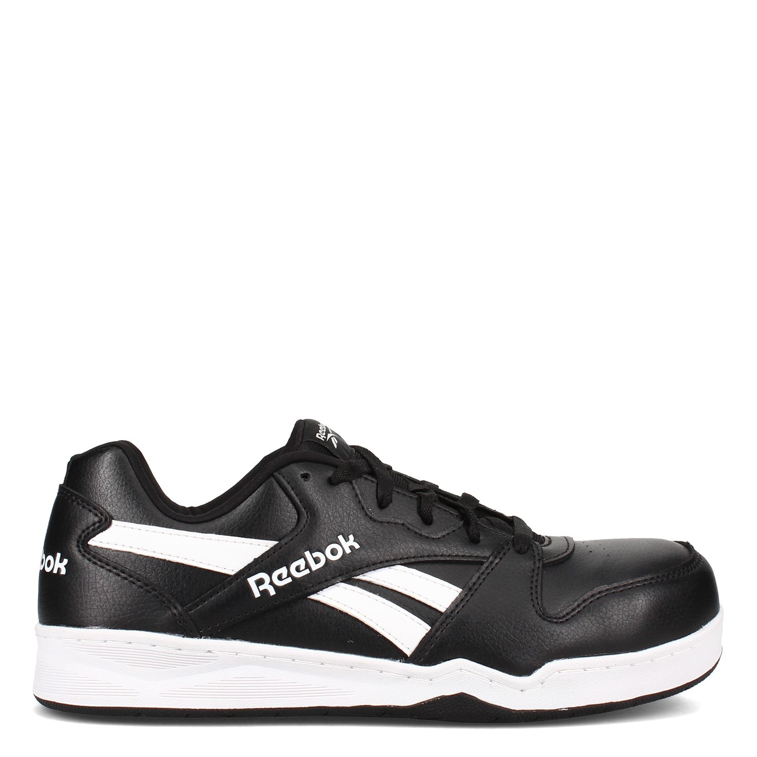 Peltz Shoes  Men's Reebok Work BB4500 Low Top Work Sneaker BLACK / WHITE RB4162