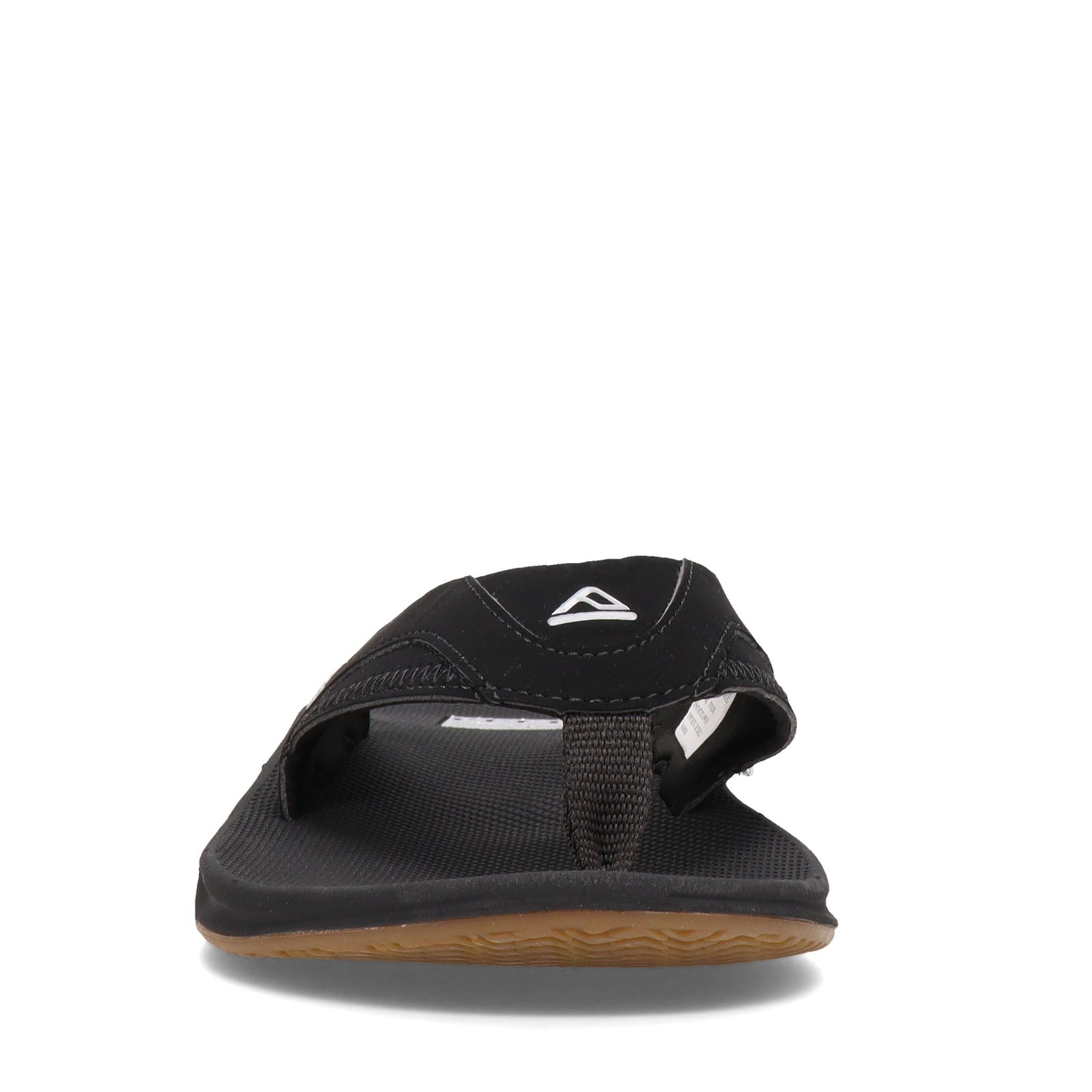 Peltz Shoes  Men's Reef Fanning Flip-Flop Black/Silver RF-002026 BLS