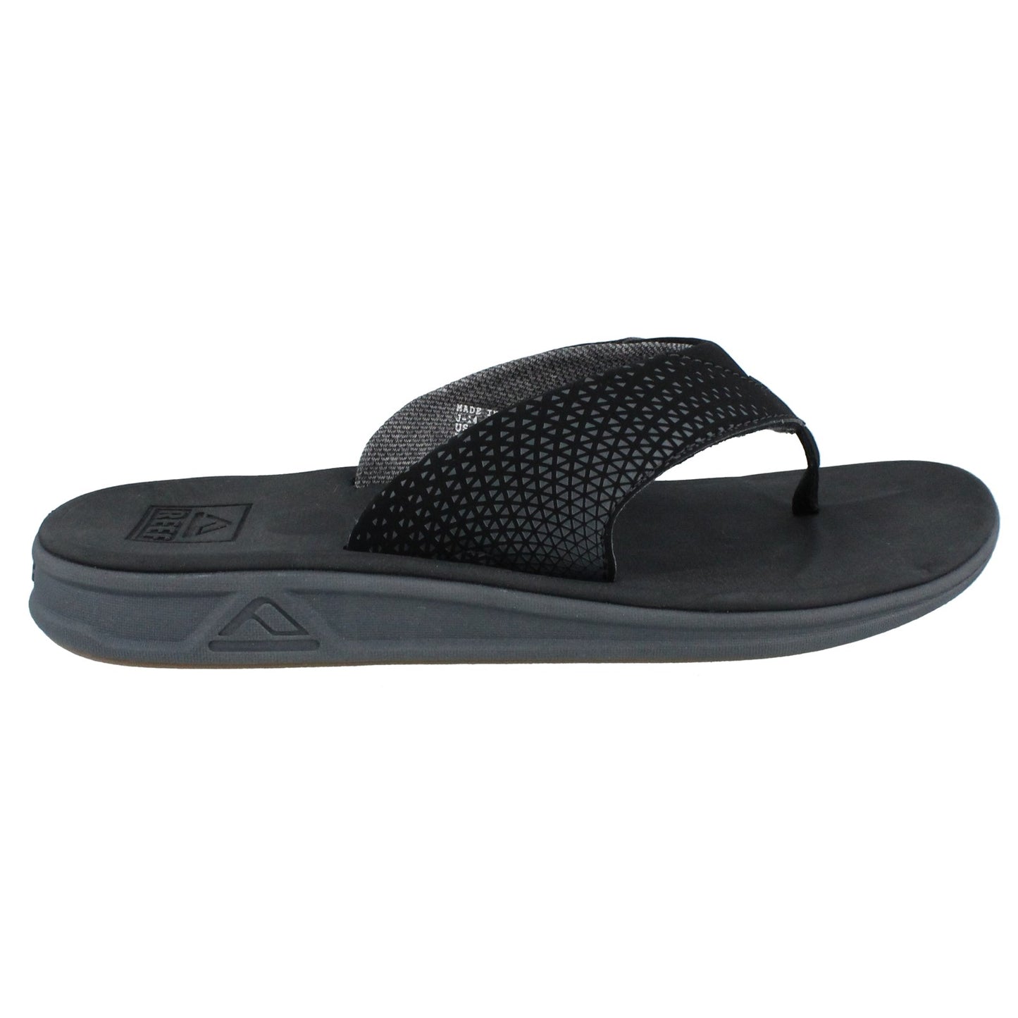 Peltz Shoes  Men's Reef Rover Thong Sandal Black RF-002295 BLA