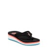 Peltz Shoes  Girl's Reef Ahi Wedge Sandal - Little Kid & Big Kid Rainbow/Black RF0A3YNORAI