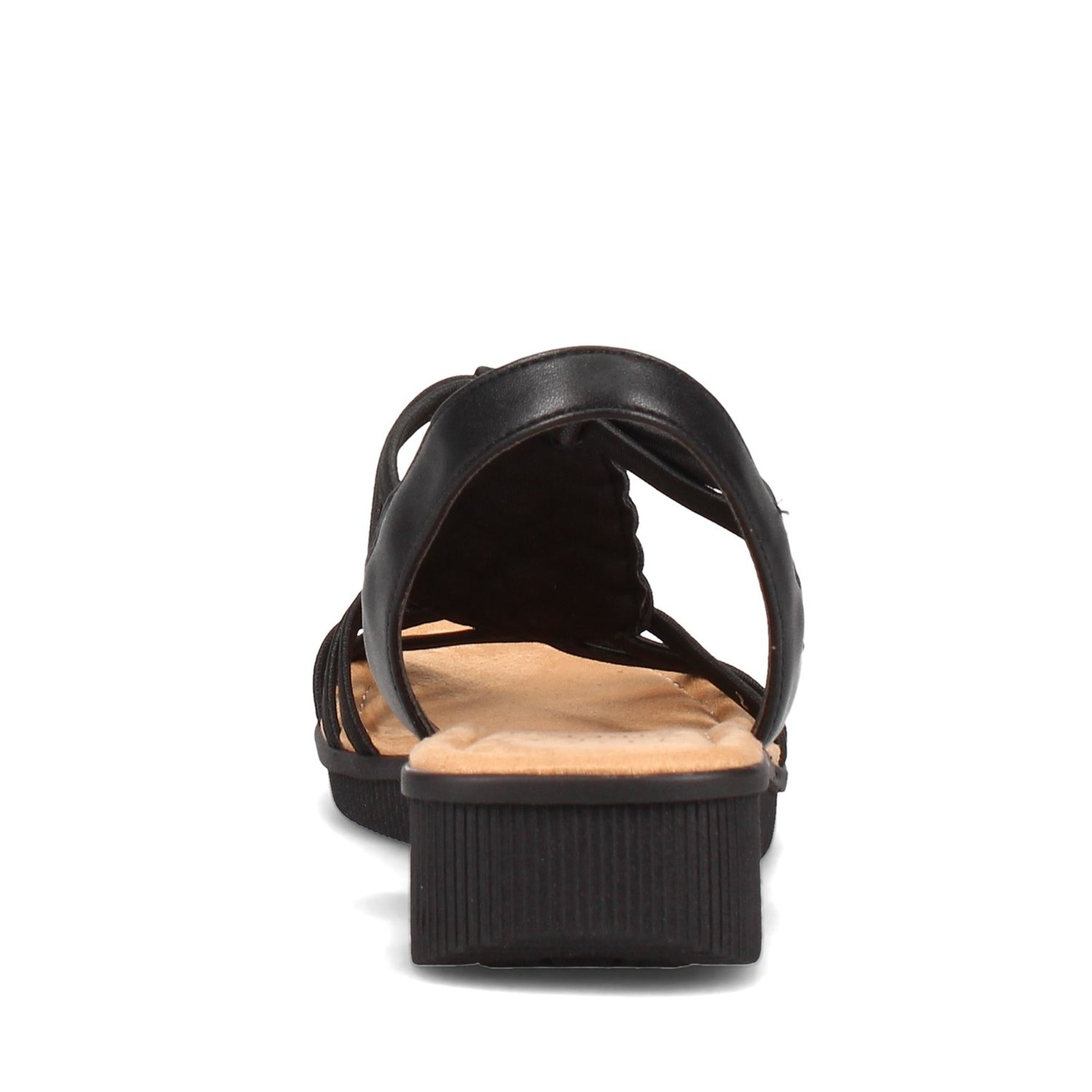 Peltz Shoes  Women's Impo Rosette Sandal BLACK ROSETTE-BLACK