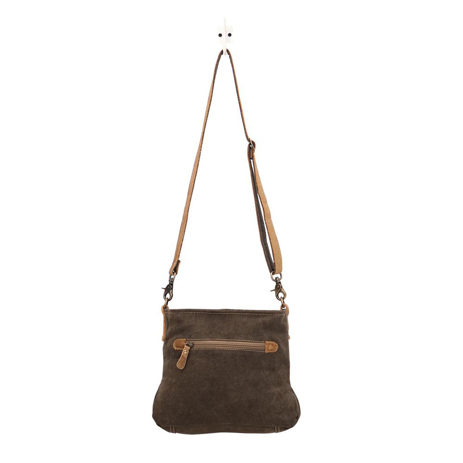 Peltz Shoes  Myra Bag Saplings Shoulder Bag GREY TAN S-1469