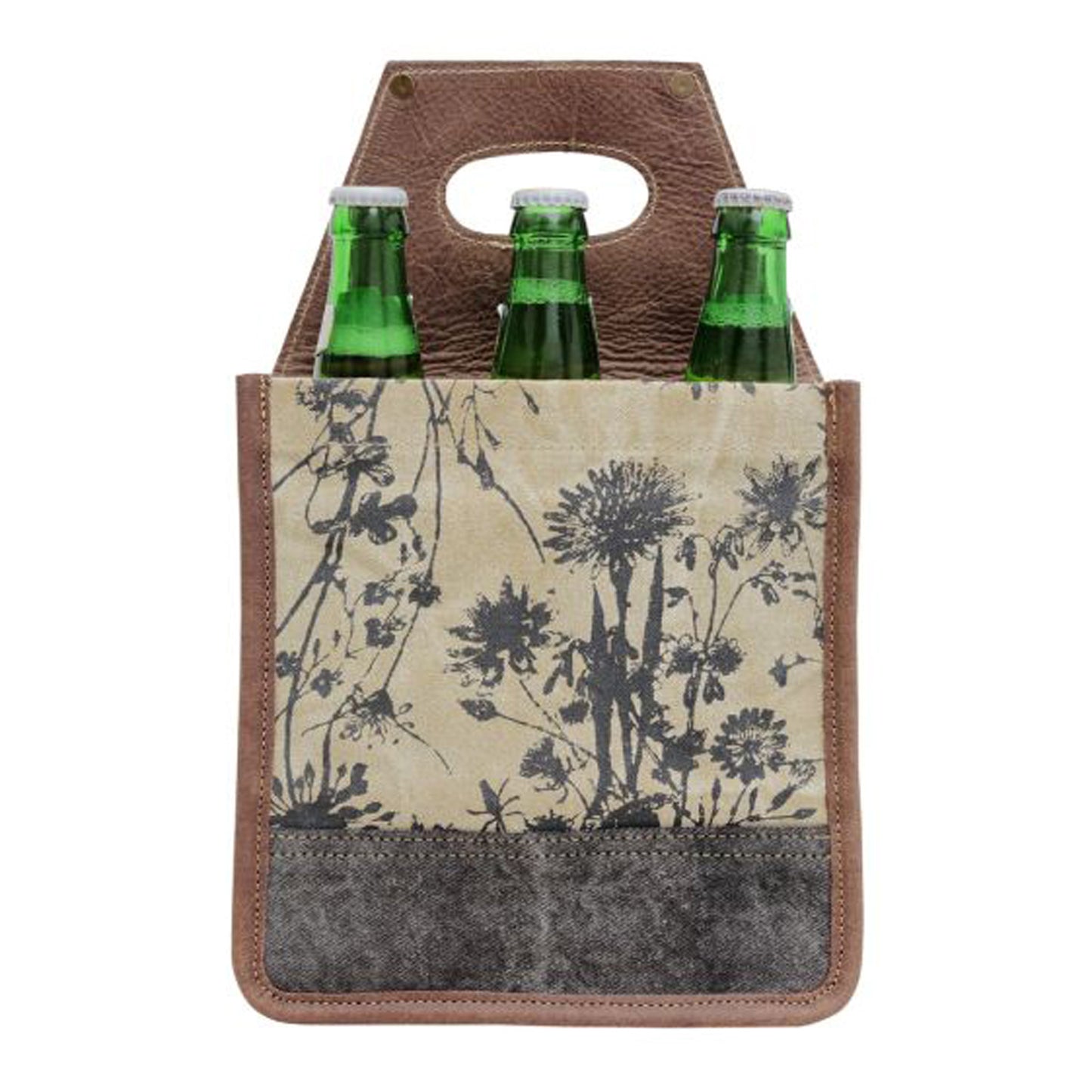 Peltz Shoes  Myra Bag Village 6 Pack Beer Caddy Taupe S-6410