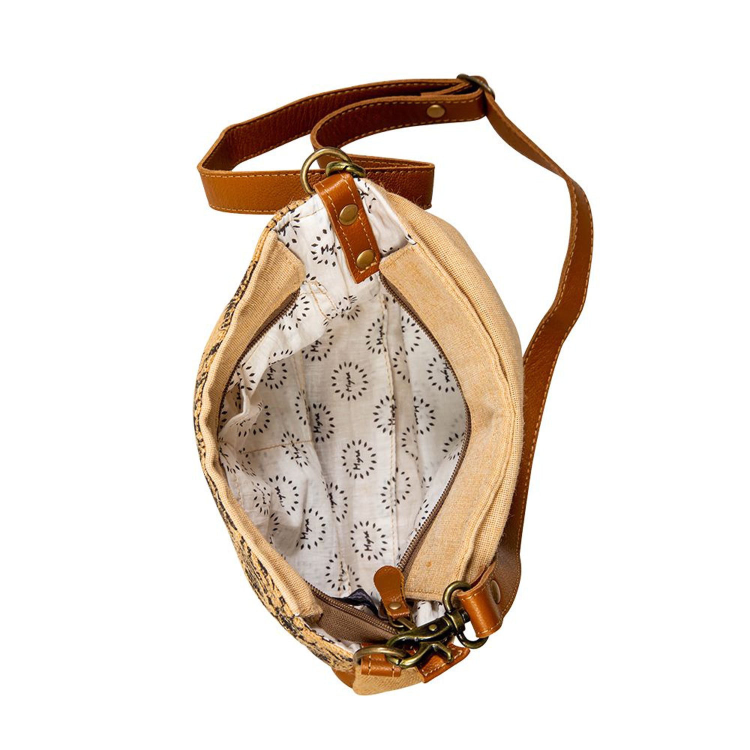 Peltz Shoes  Myra Bag Western Meadow Handbag TAN MAPLE S-7304