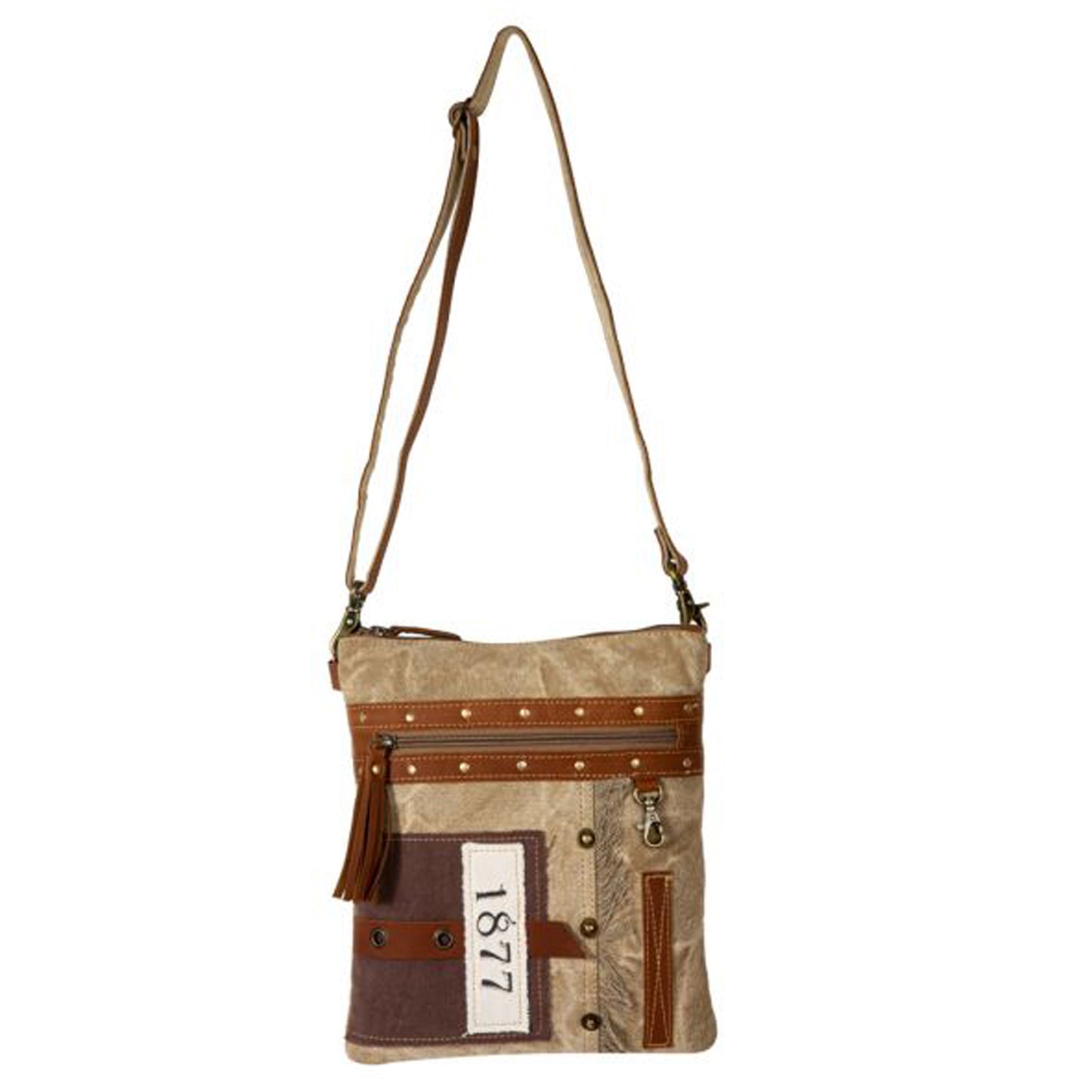 Peltz Shoes  Myra Bag Yesteryear Small Crossbody Tan Multi S-7958