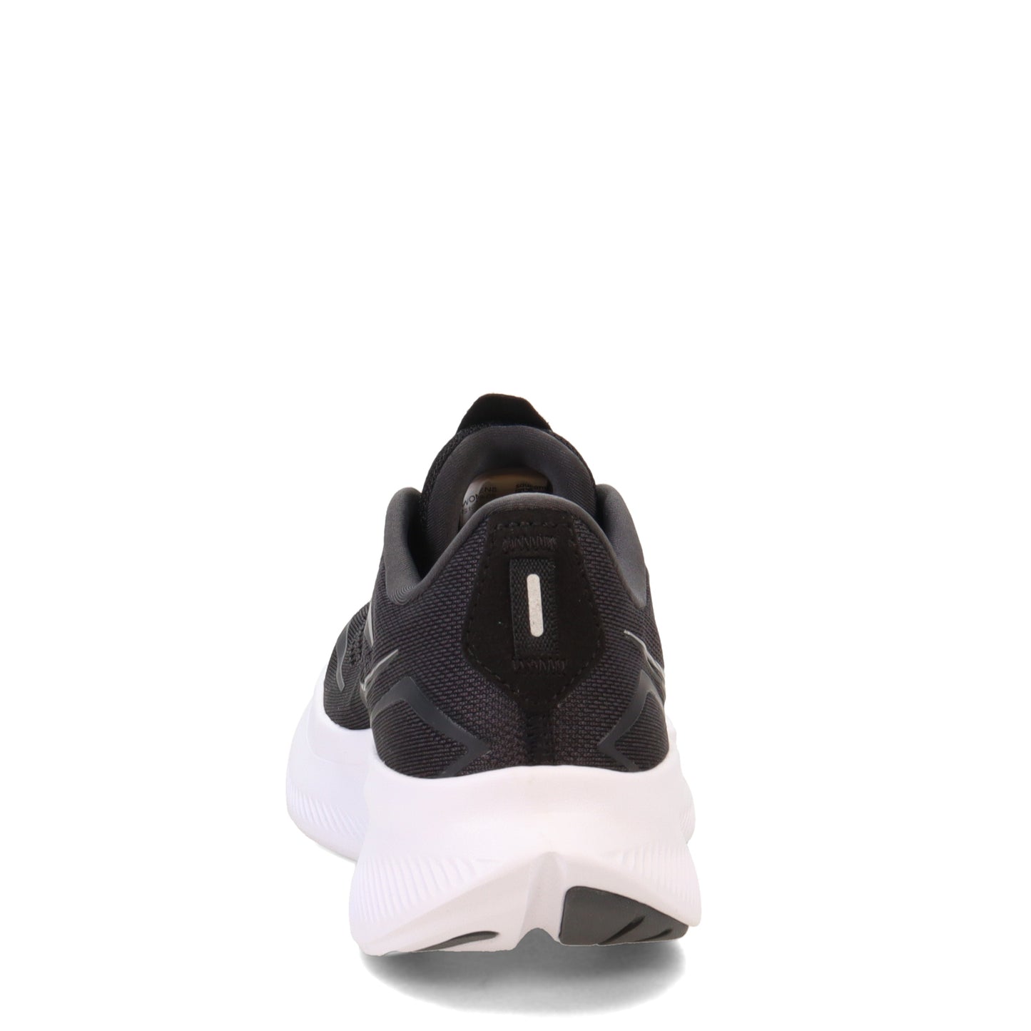 Peltz Shoes  Women's Saucony Ride 15 Sneaker BLACK WHITE S10729-05