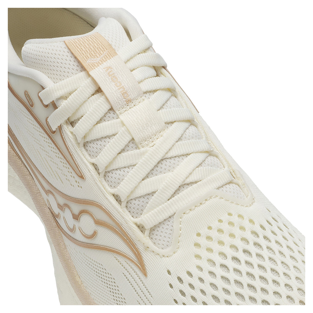 Women's Saucony Ride 18 Running Shoe - Wide Width VANILLA S11001-104