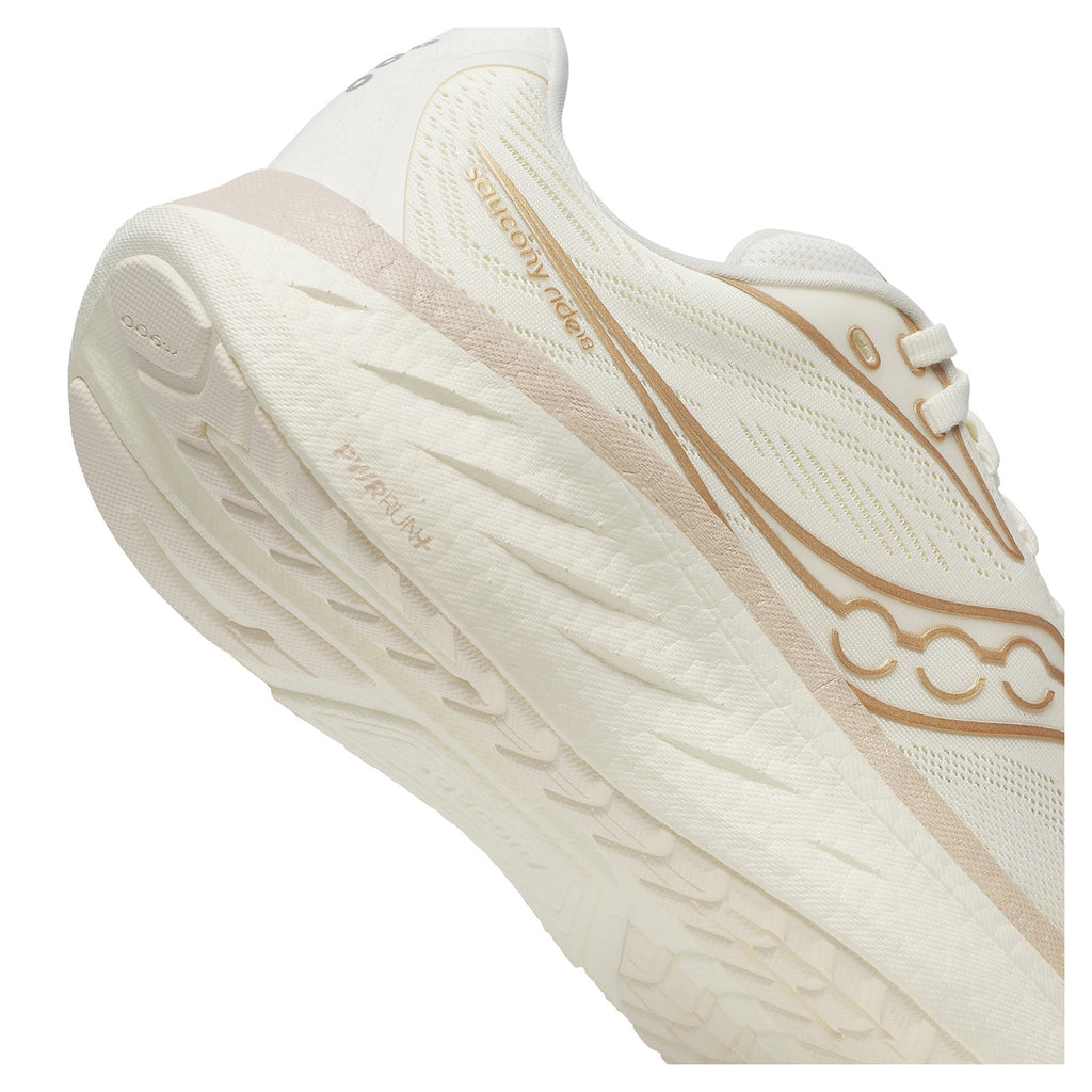 Women's Saucony Ride 18 Running Shoe - Wide Width VANILLA S11001-104
