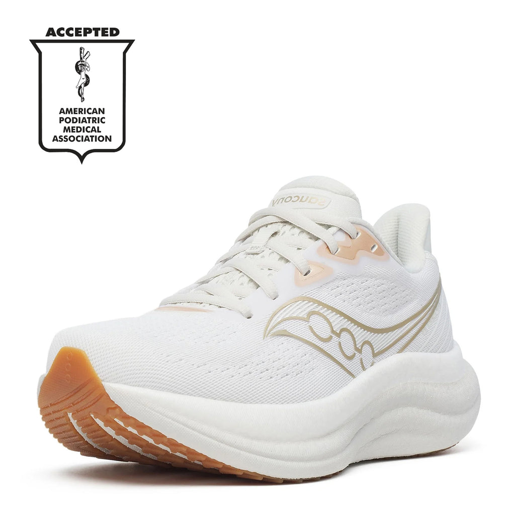 Women's Saucony Triumph 23 Running Shoe - Wide Width WHITE ARCTIC S11024-226