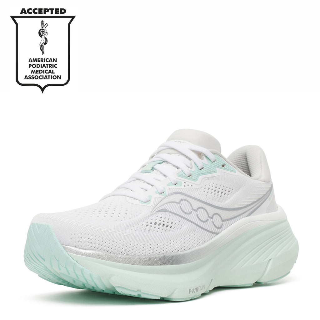Women's Saucony Guide 19 Running Shoe - Wide Width WHITE HUSH S11059-121