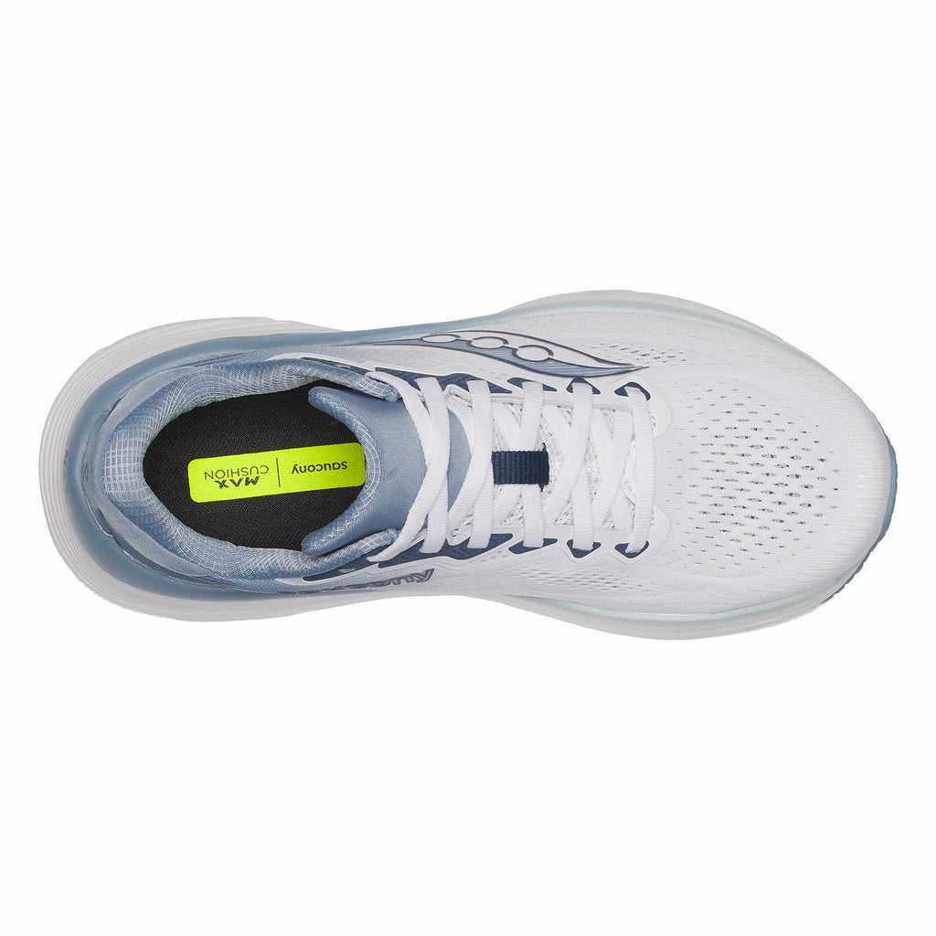 Women's Saucony Guide 19 Running Shoe - Wide Width WHITE / STORM S11059-149
