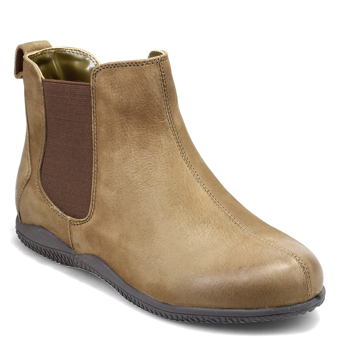 Peltz Shoes  Women's Soft Walk Highland Chelsea Boot OLIVE S2053-340