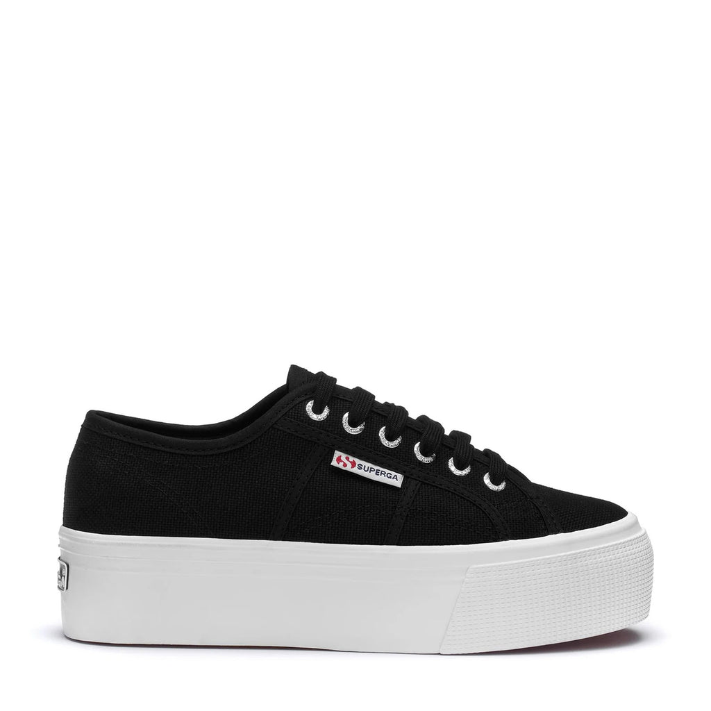 Women's Superga 2790 Platform Sneaker BLACK WHITE S9111LW-F83