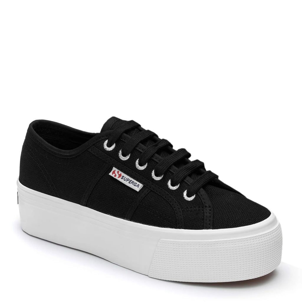 Women's Superga 2790 Platform Sneaker BLACK WHITE S9111LW-F83