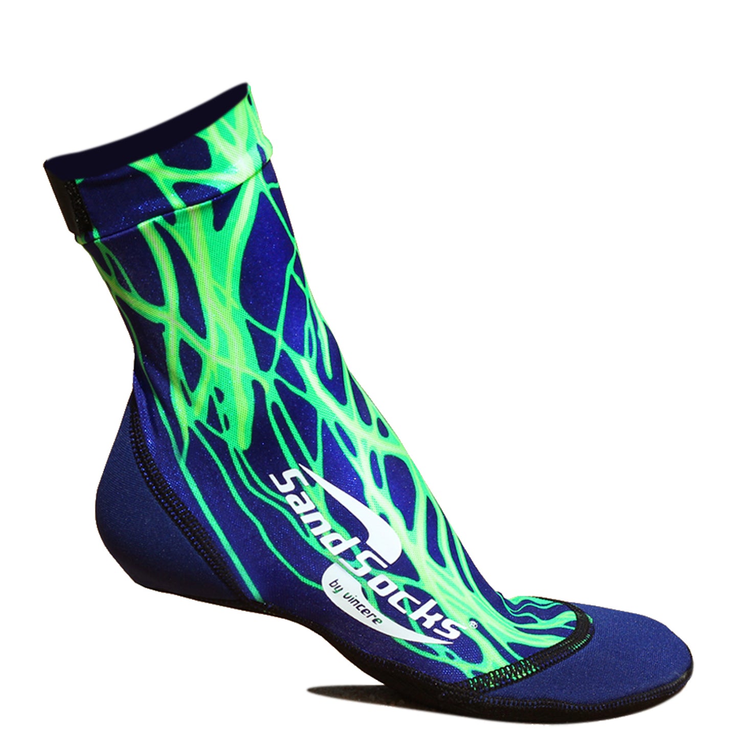 Peltz Shoes  Sand Socks Classic High Top Sock Green Lightning SAND SOCK-GREEN LIGHTNING